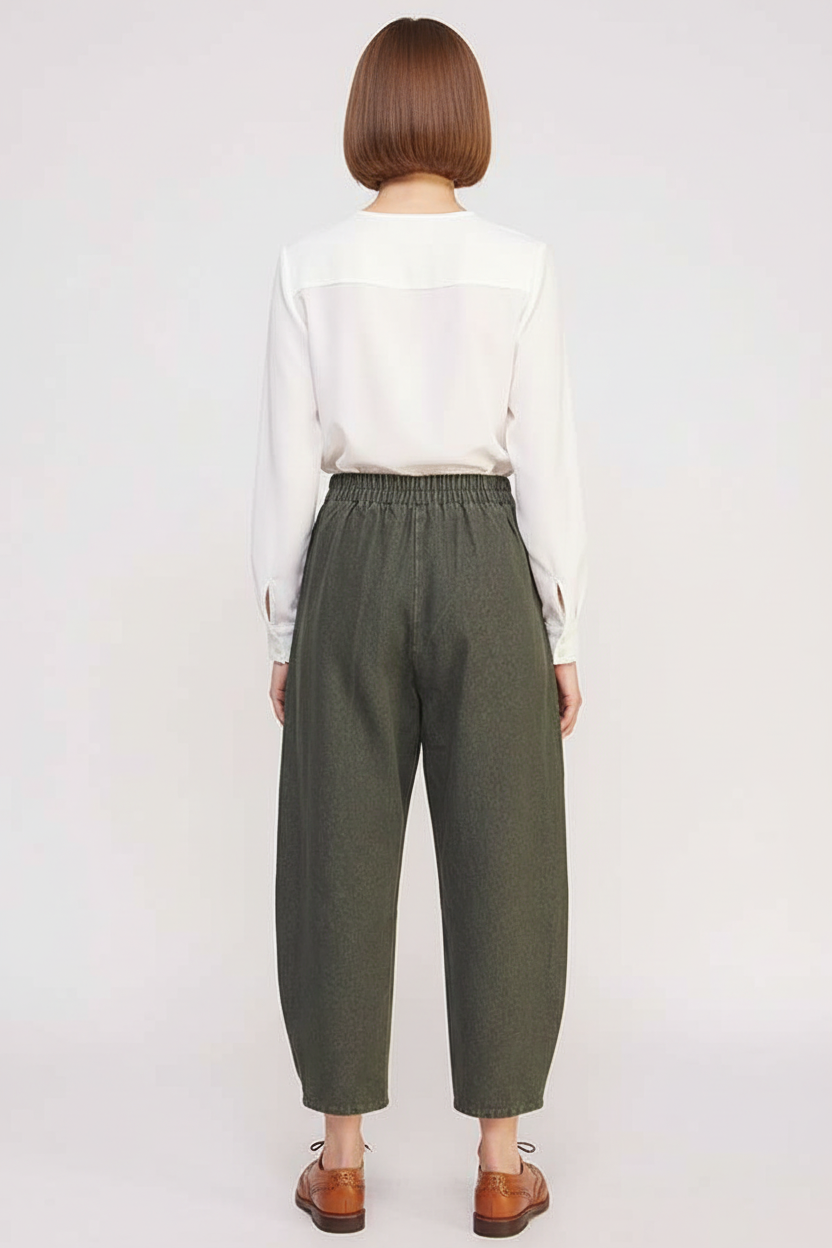 HIGH WAIST PLEATED TROUSERS