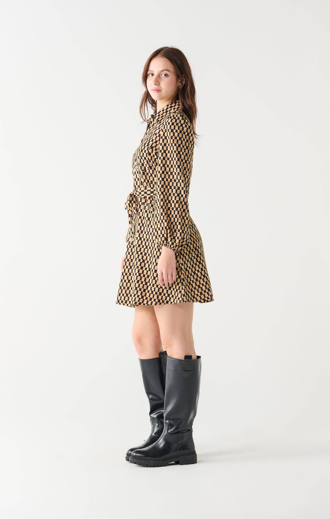 Geo Shirt Dress - Out of the Blue