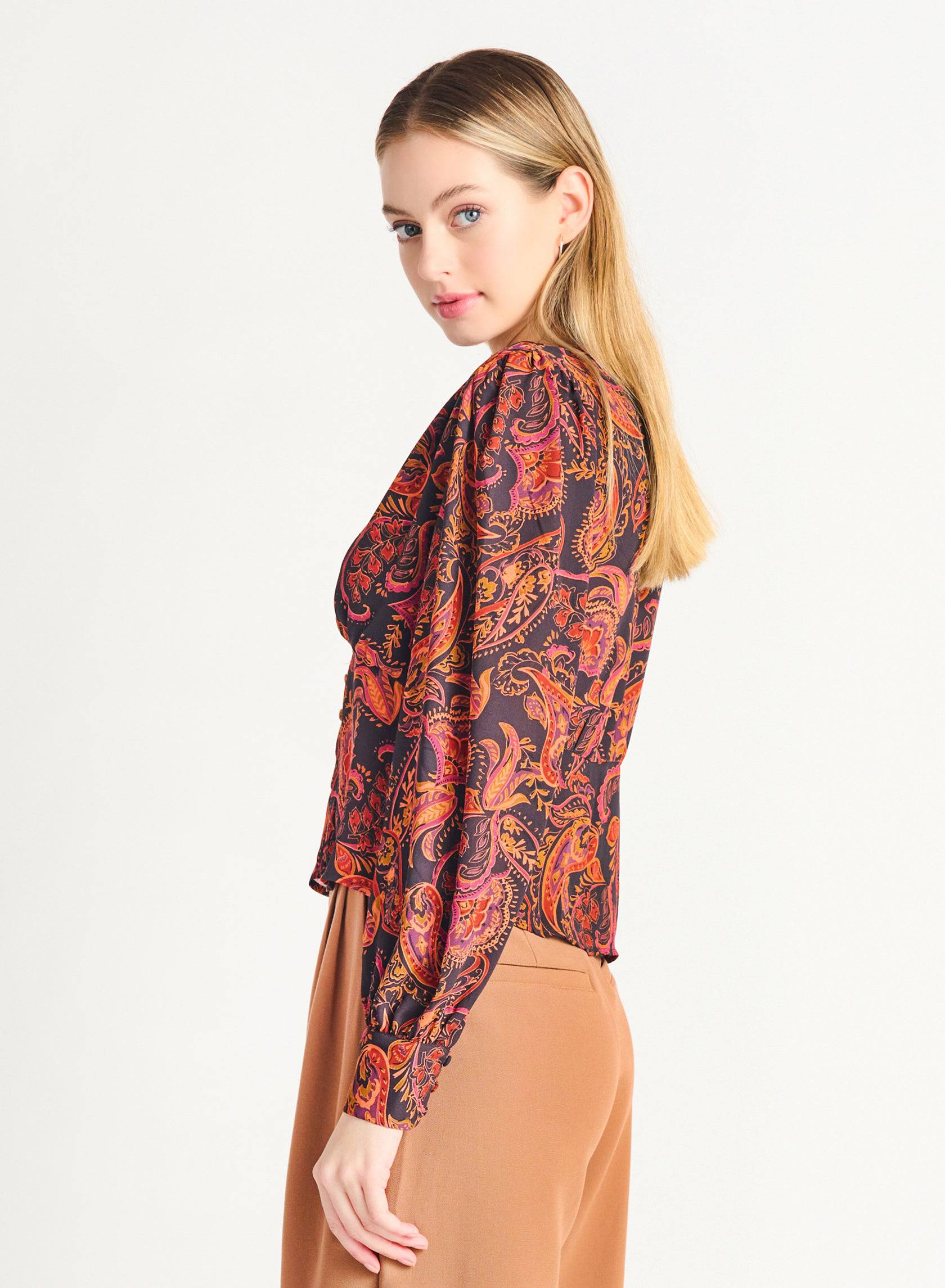 V-Neck Blouse - Out of the Blue