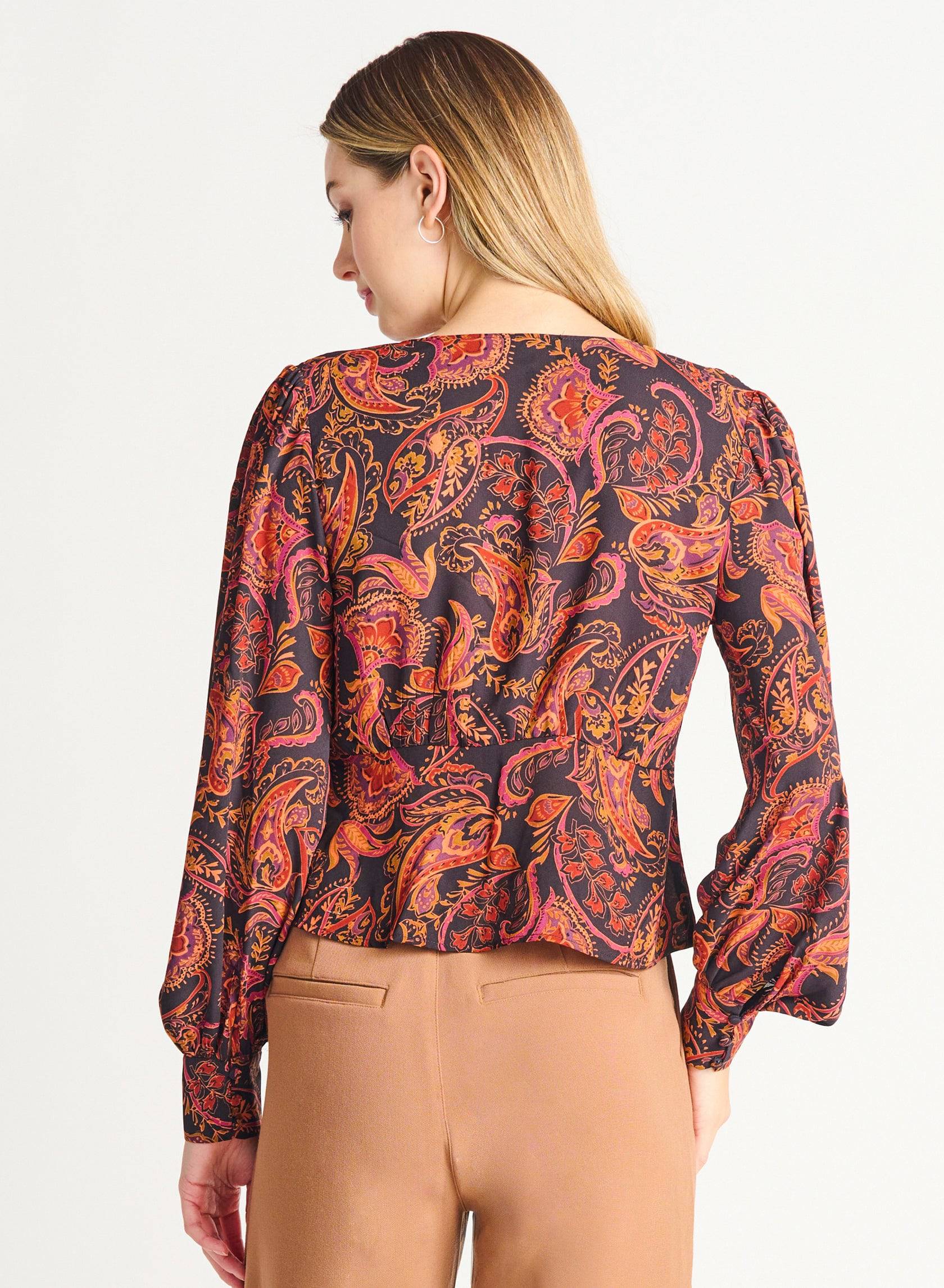 V-Neck Blouse - Out of the Blue