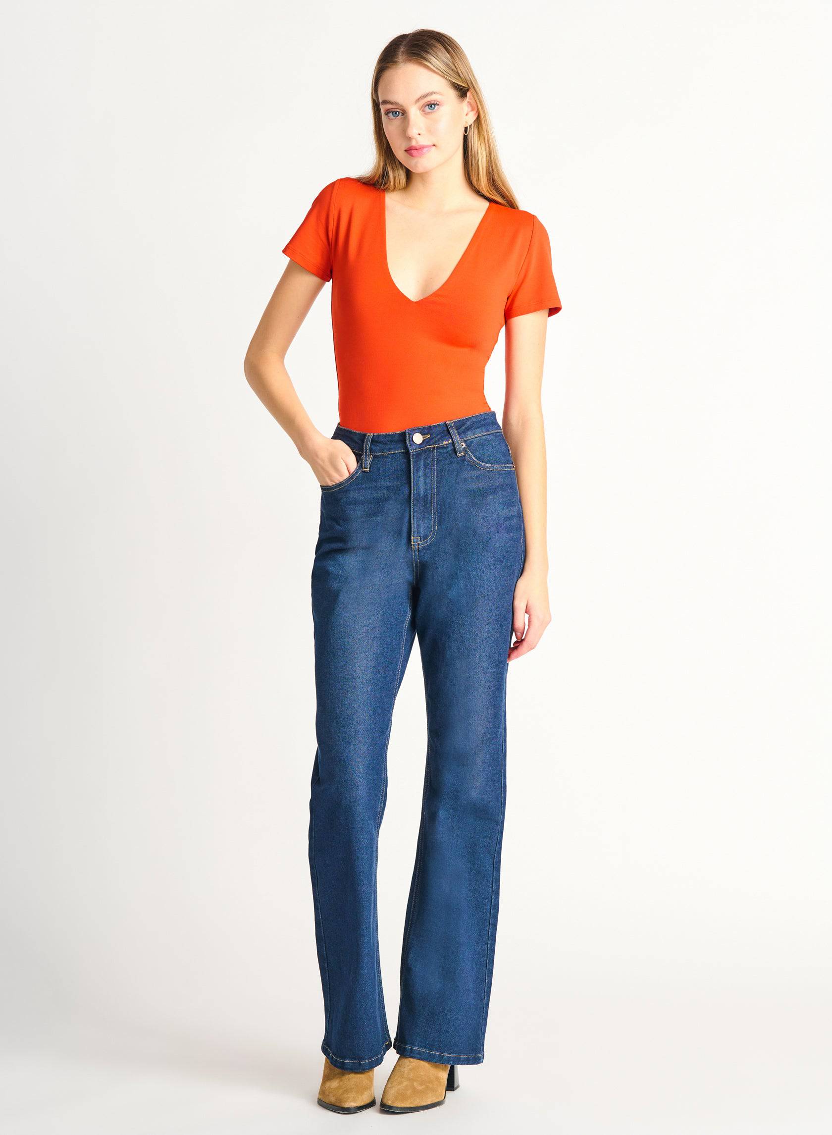 High Rise Flared Jean - Out of the Blue