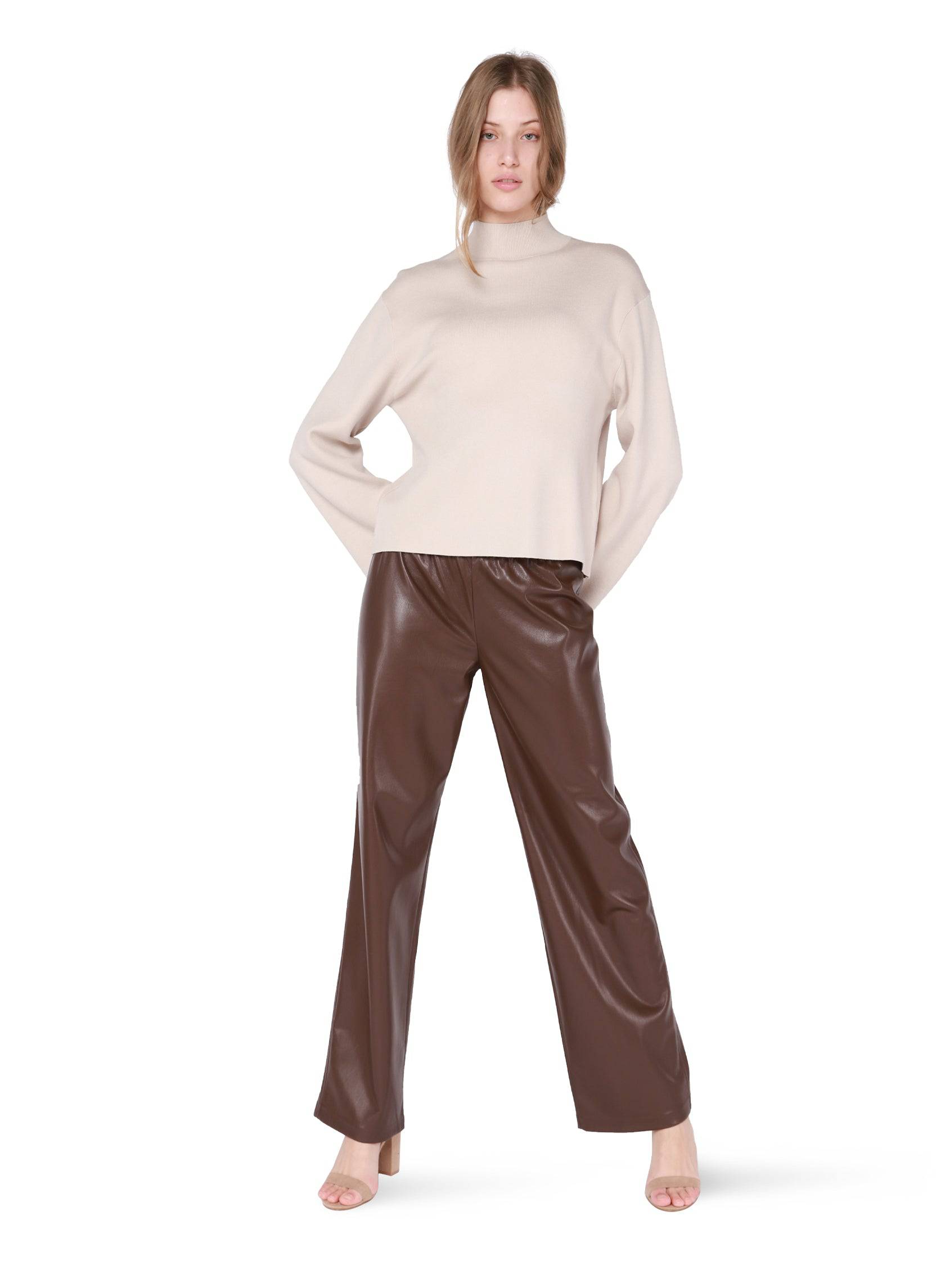 Wide Sleeve Mock Neck Sweater - Out of the Blue