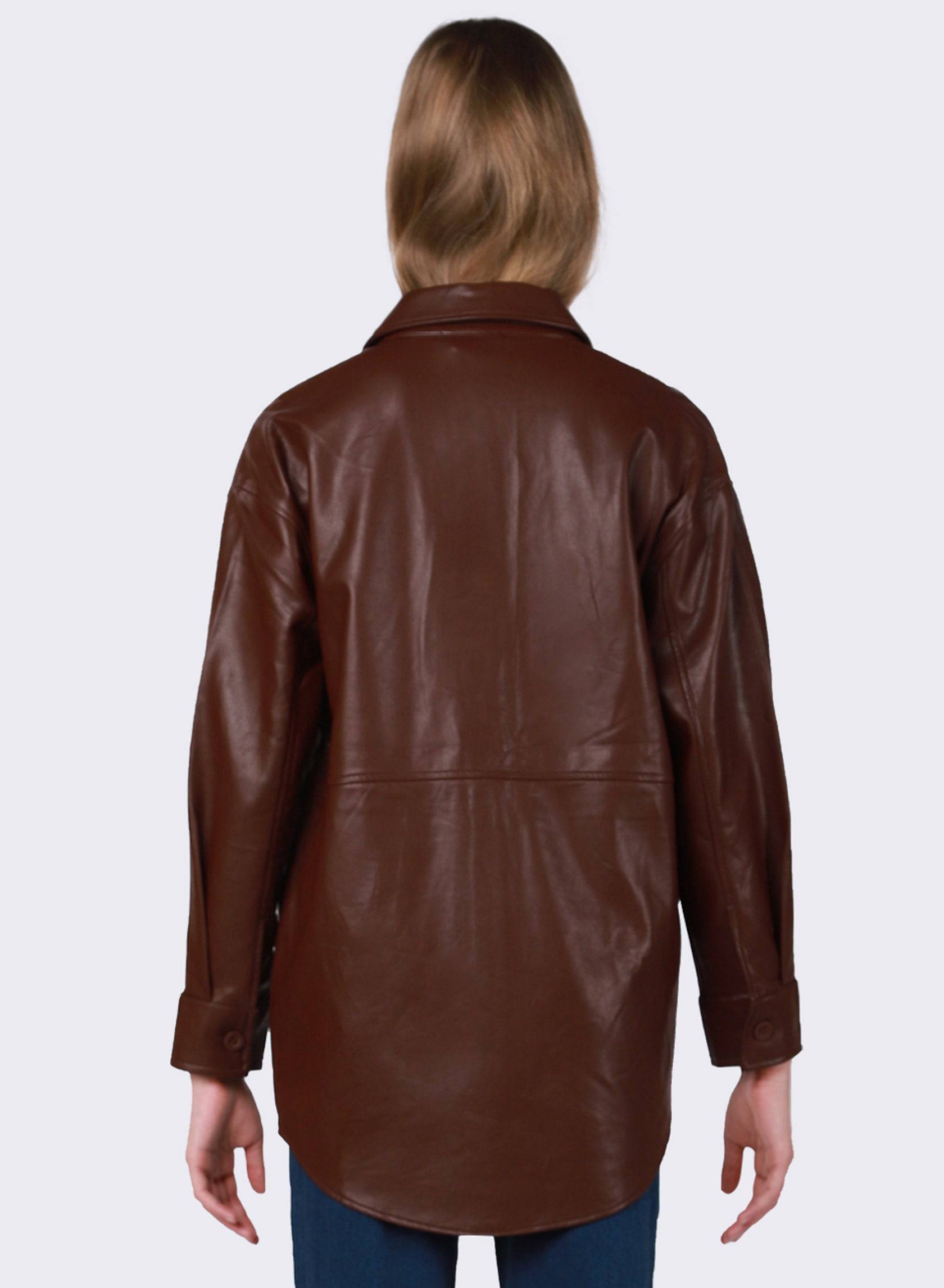 Faux Leather Jacket - Out of the Blue