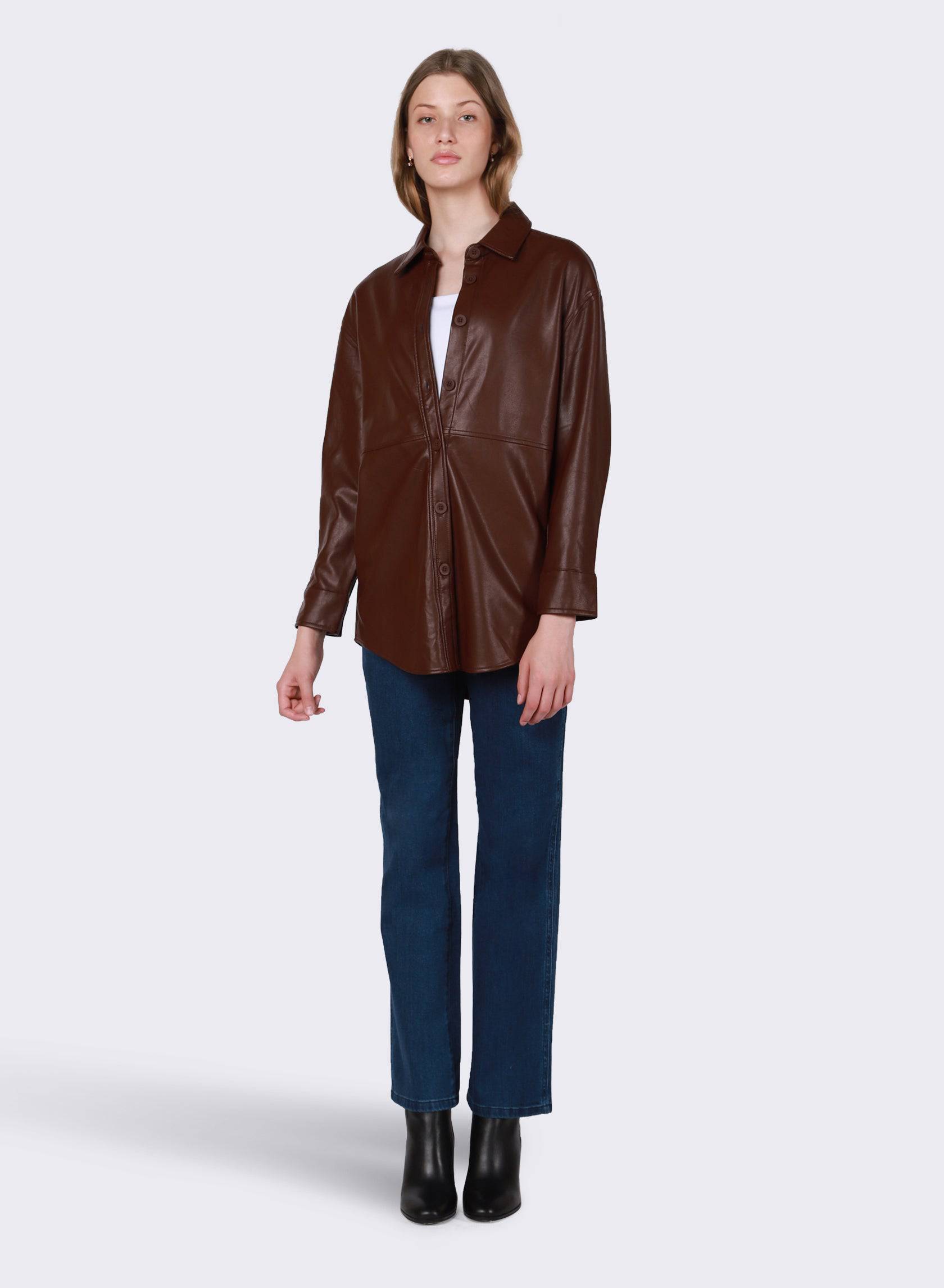 Faux Leather Jacket - Out of the Blue