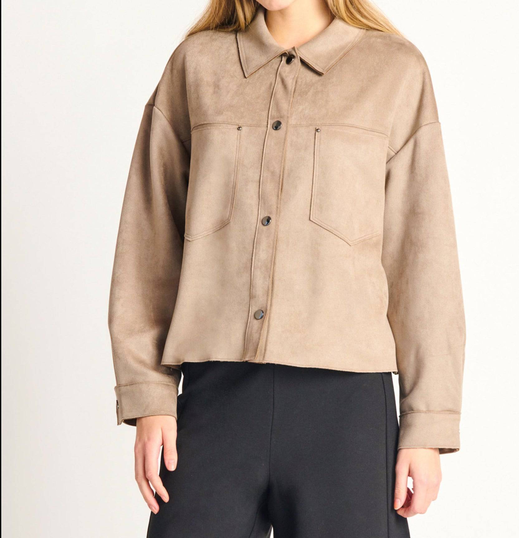 Faux Suede Jacket - Out of the Blue