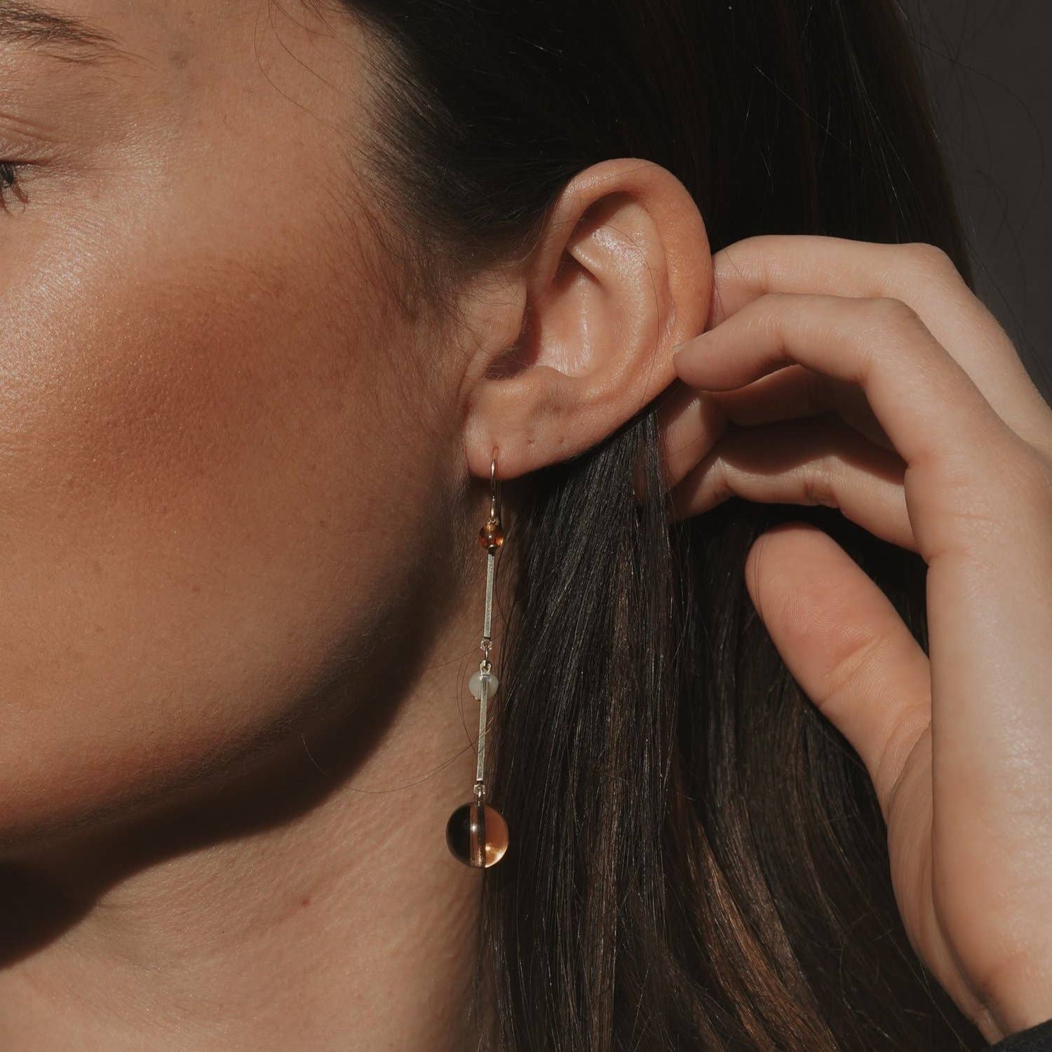 Fête Earrings - 2" Tan