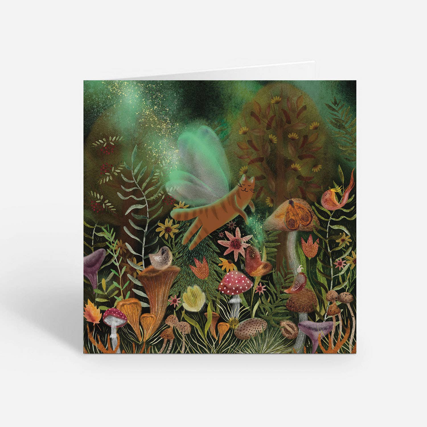 Magical Forest Cat Card - Out of the Blue