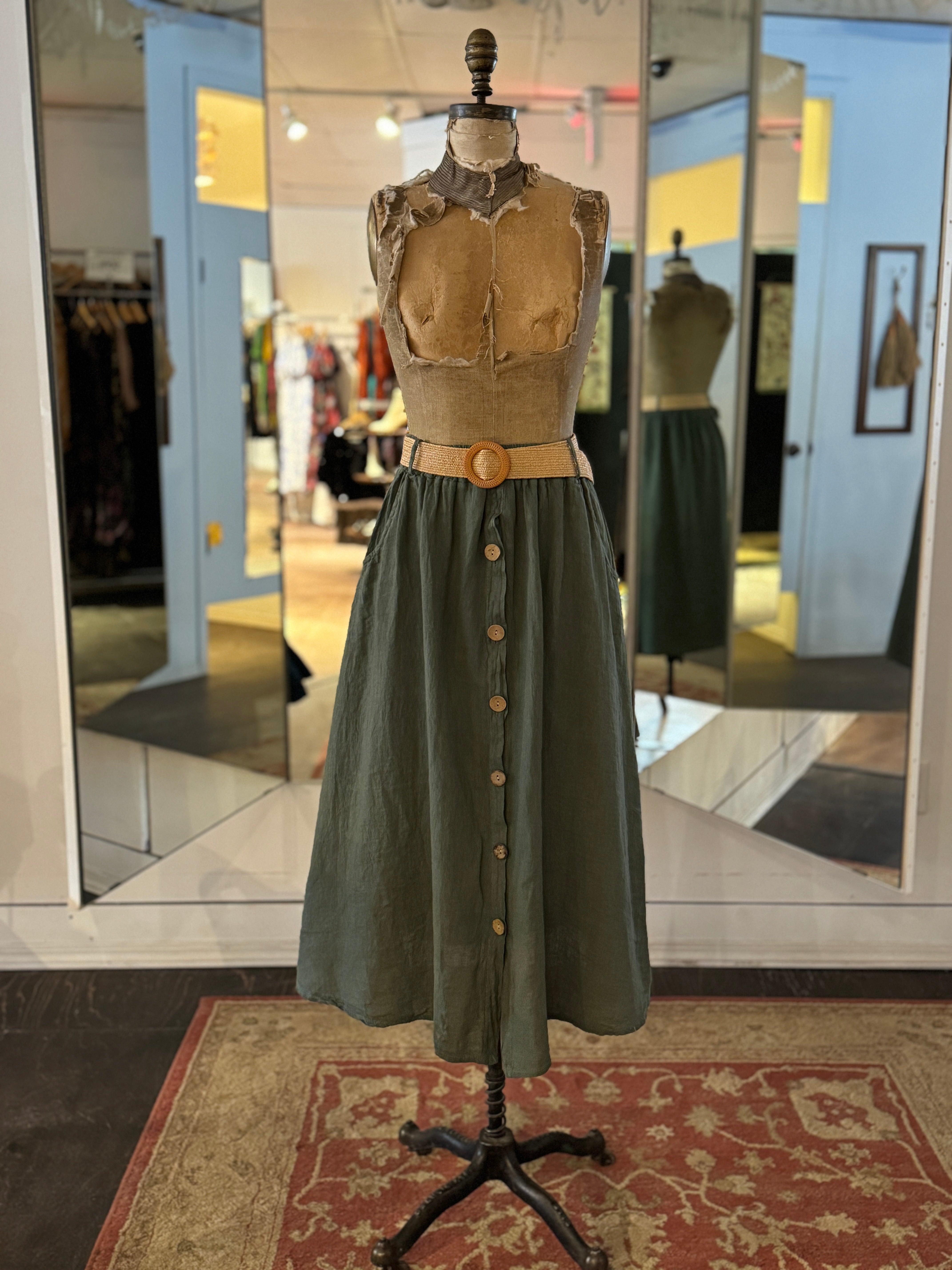 Linen Skirt - Out of the Blue