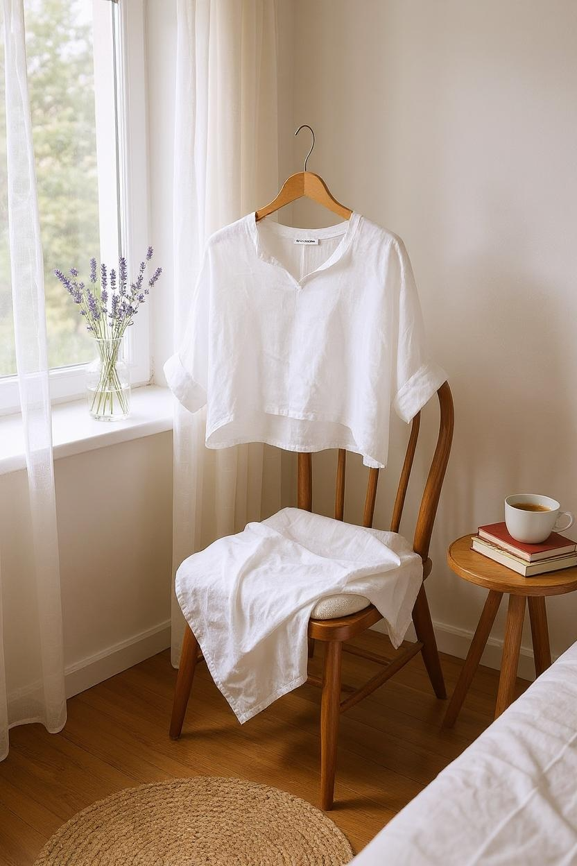 June Linen Top - Out of the Blue