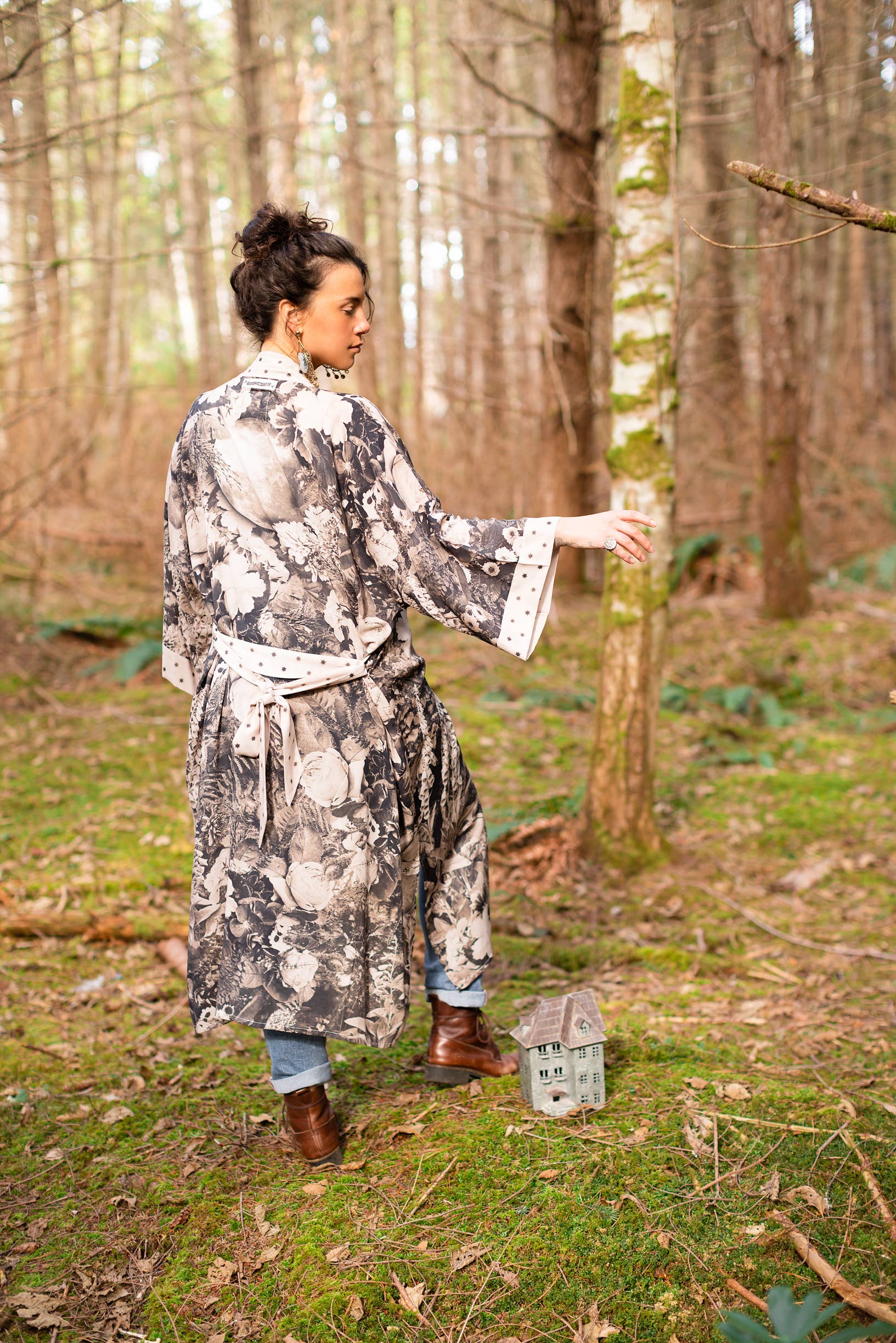 The Looking Glass Bamboo Duster Kimono Robe - Out of the Blue