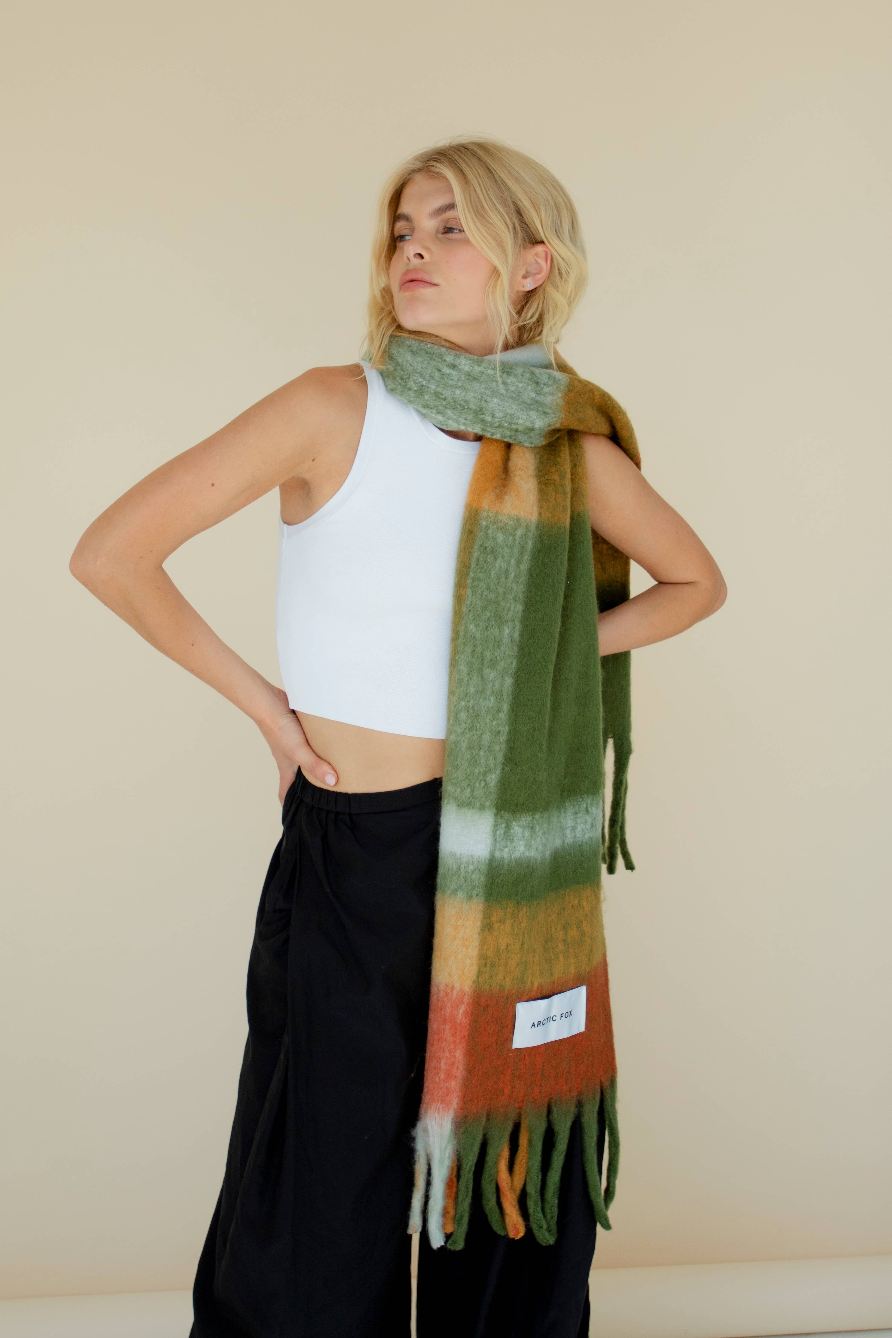 The Stockholm Scarf - 100% Recycled - Mossy Spring - FW25 - Out of the Blue