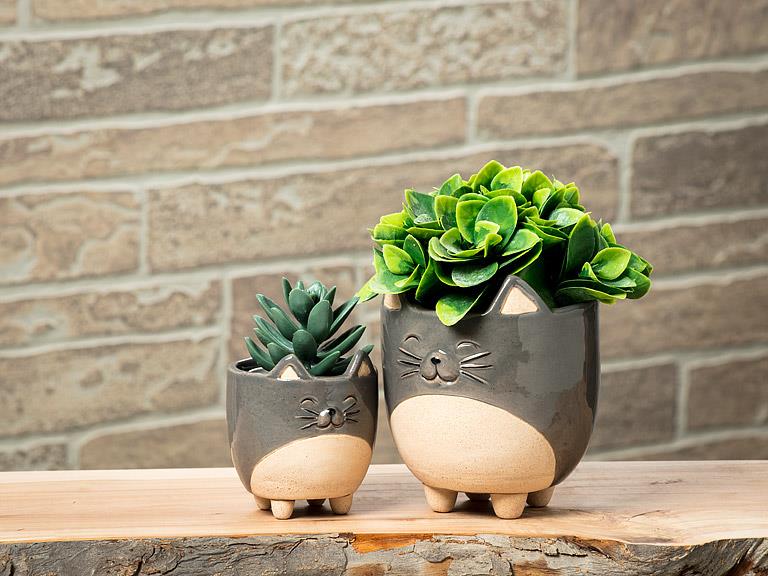 Cat Planter - Out of the Blue