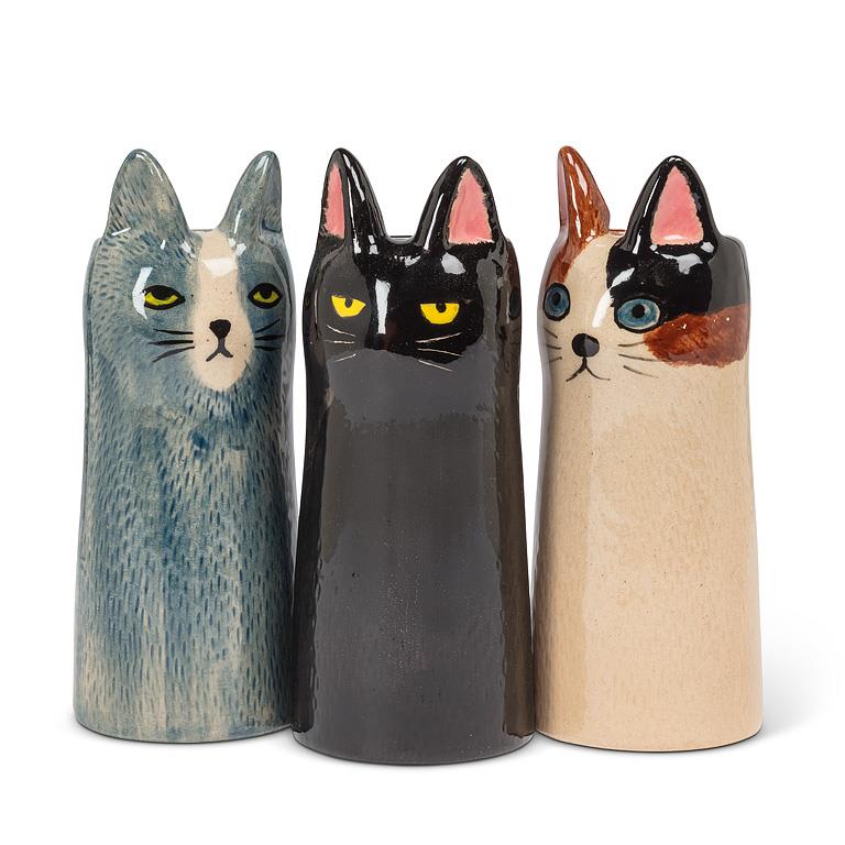 Skinny Cat Vase - Out of the Blue