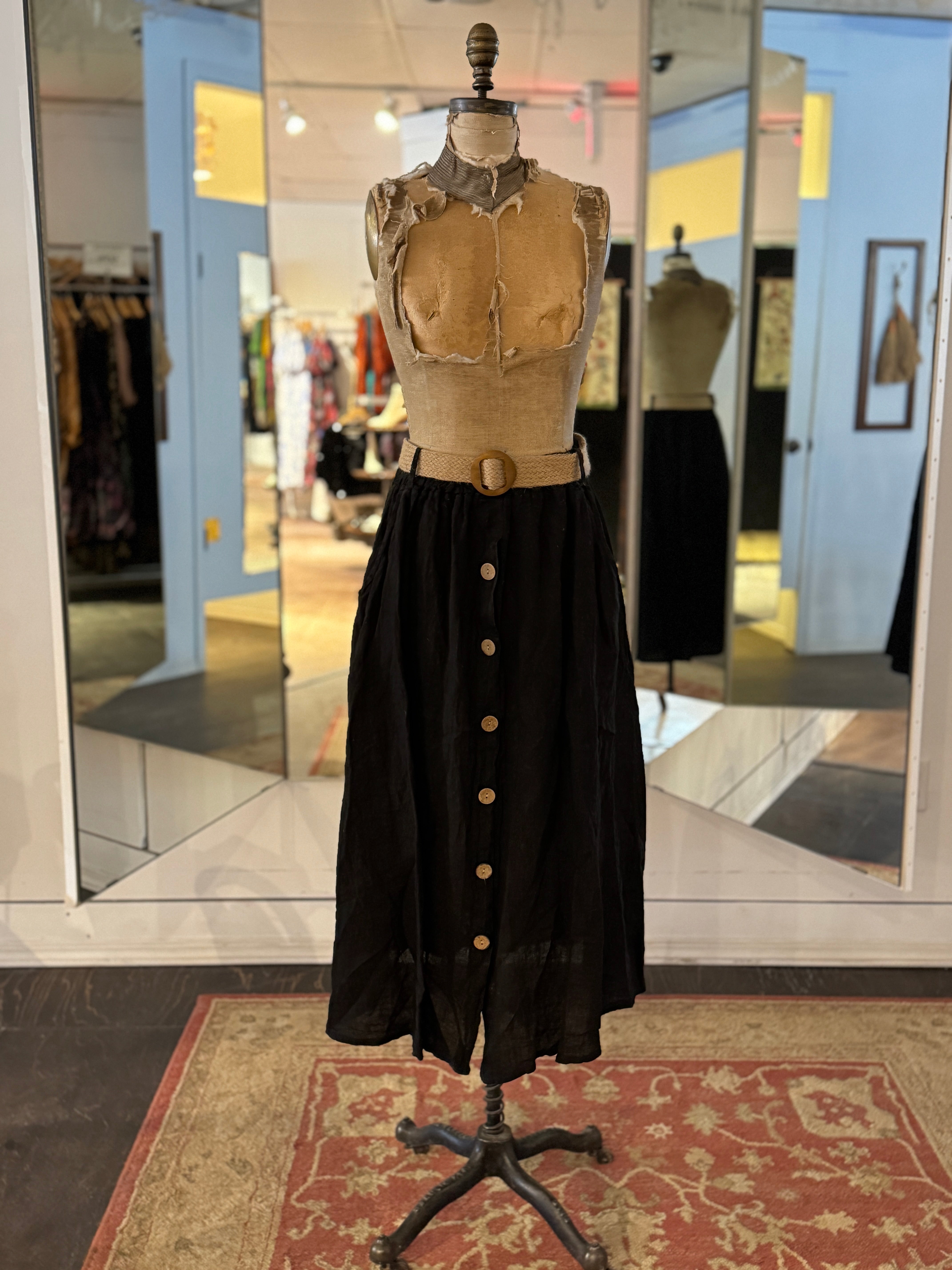 Linen Skirt - Out of the Blue