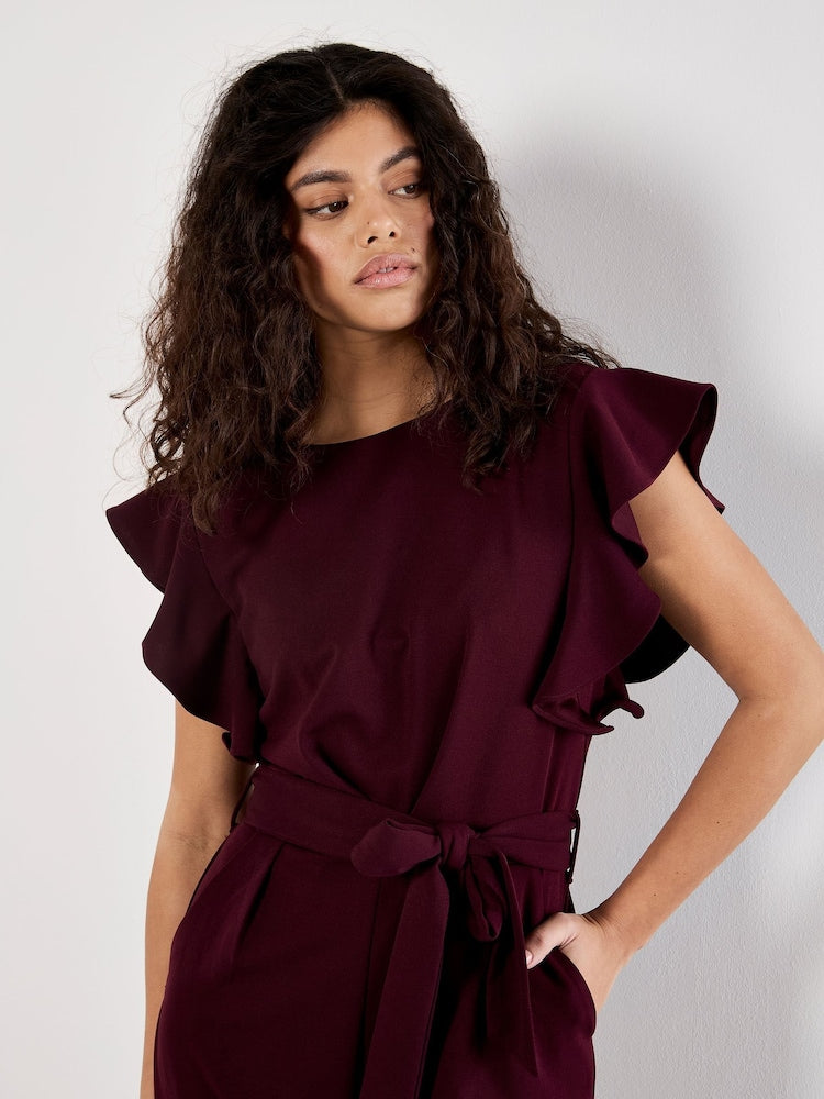 Ruffle Sleeve Jumpsuit - Out of the Blue