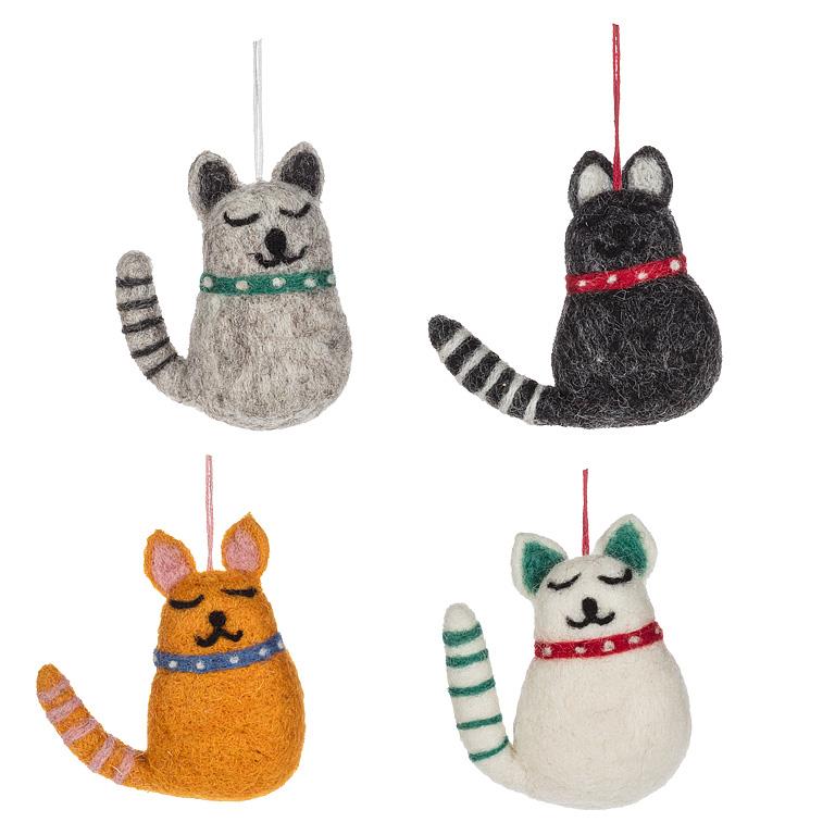 Smiling Cat Ornament - Out of the Blue