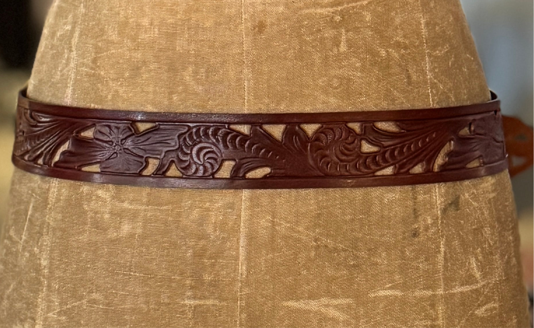 Leather Cut -Out Belt - Out of the Blue