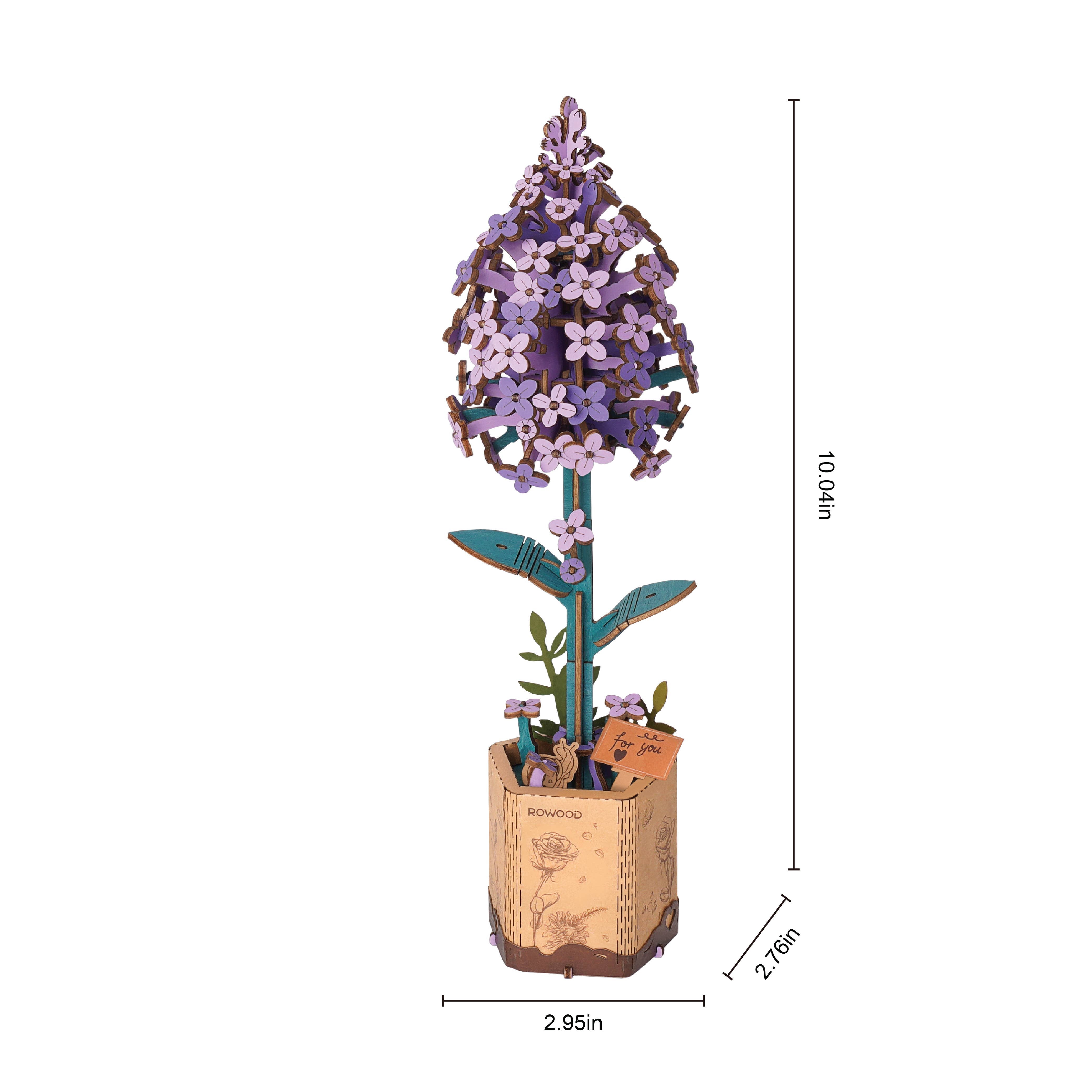 Lilac 3D Wooden Flower Puzzle - Out of the Blue