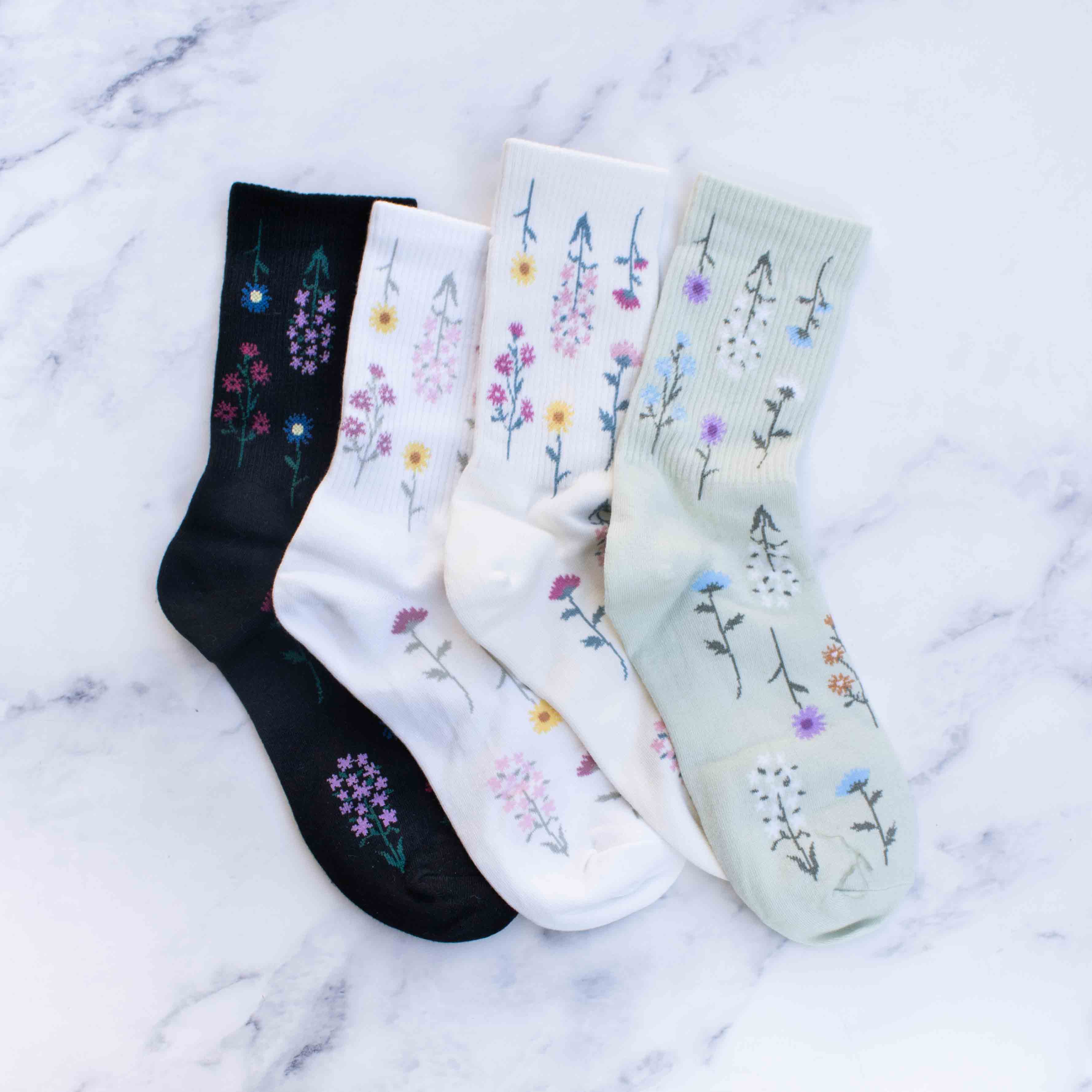 Botanical Garden Socks - Out of the Blue