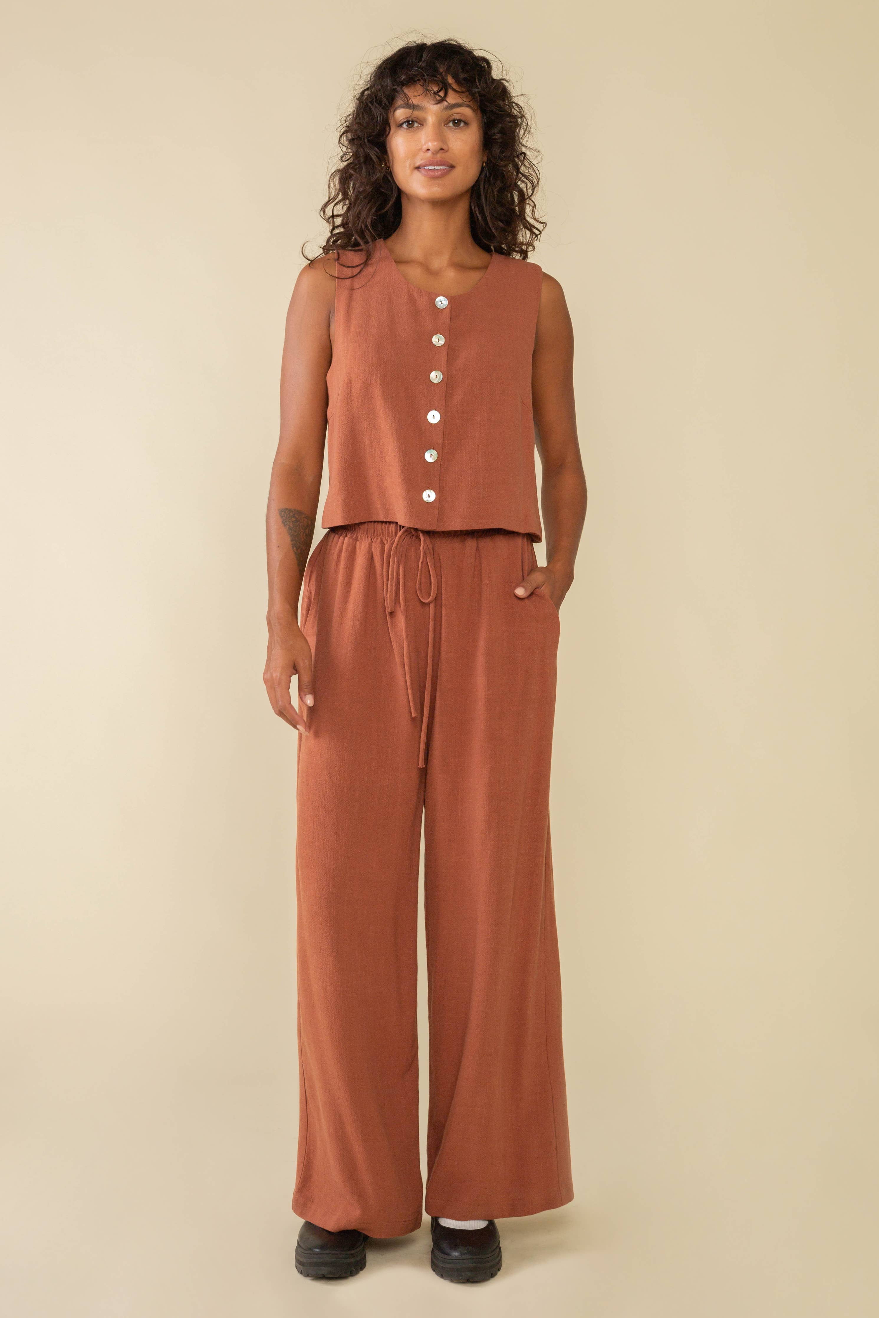 Cove Linen Pant - Out of the Blue