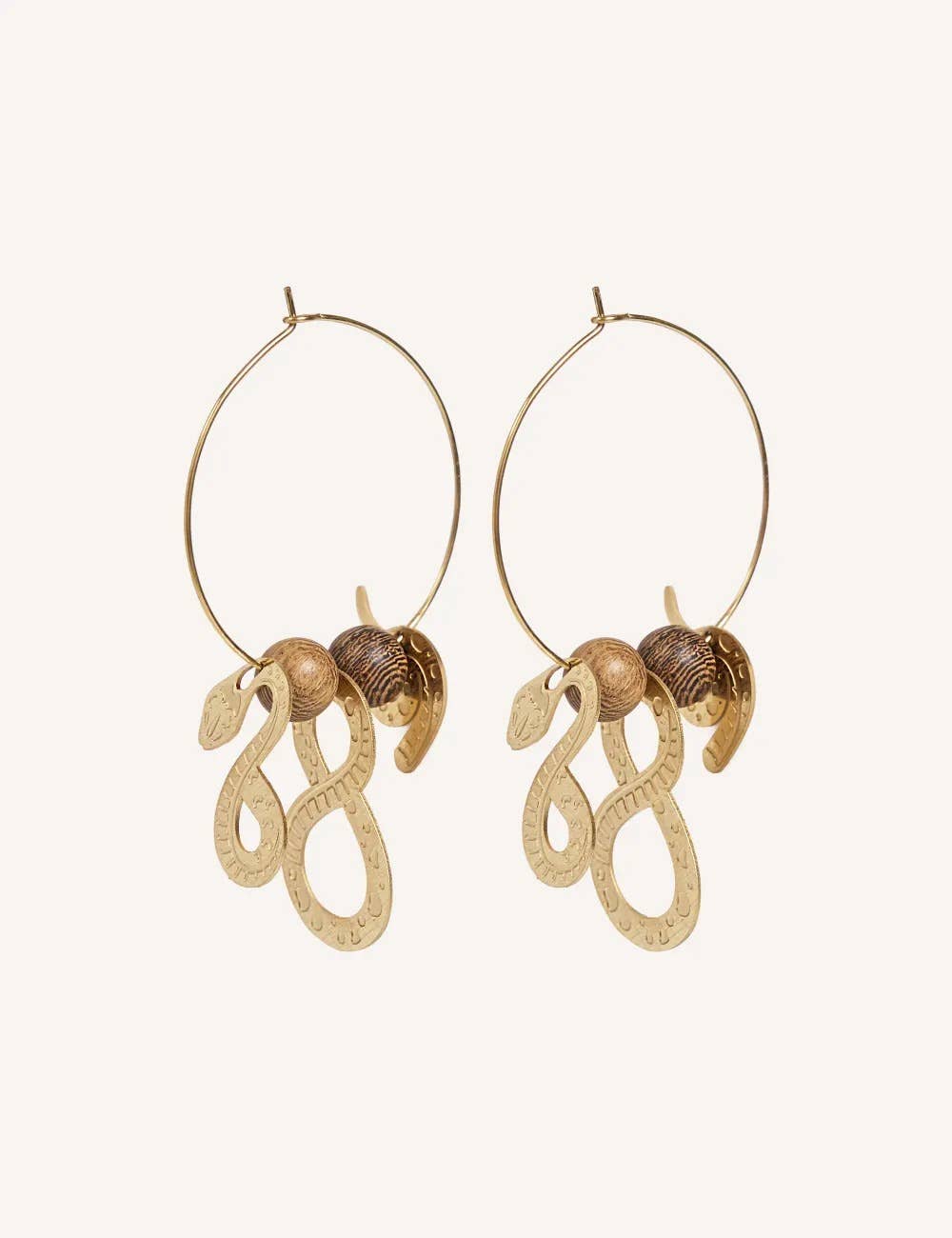 Sculptured Snake Earring