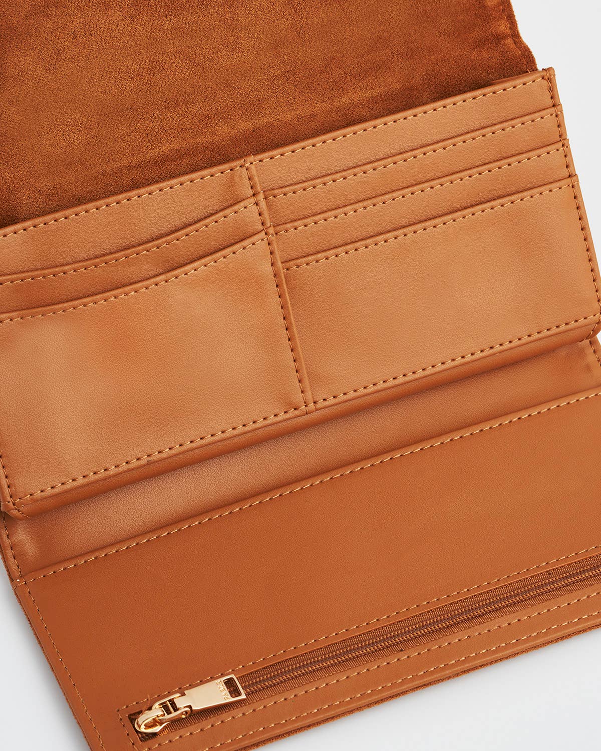 Floral Tan Embroidered Wallet - Out of the Blue
