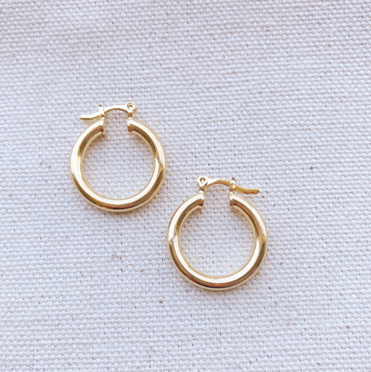 18k Gold Filled Hoop Earrings