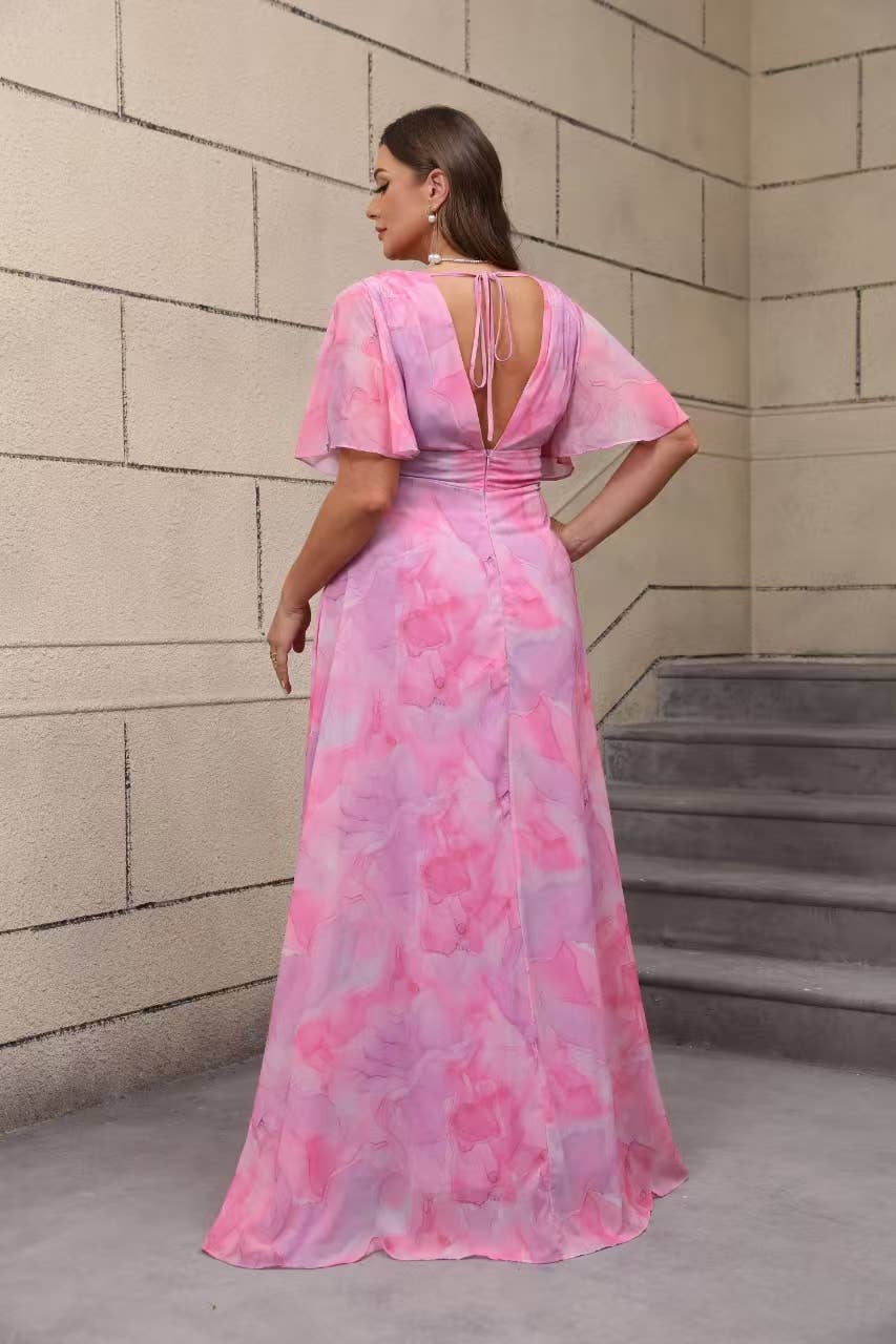 Monet Watercolor Dress - Out of the Blue