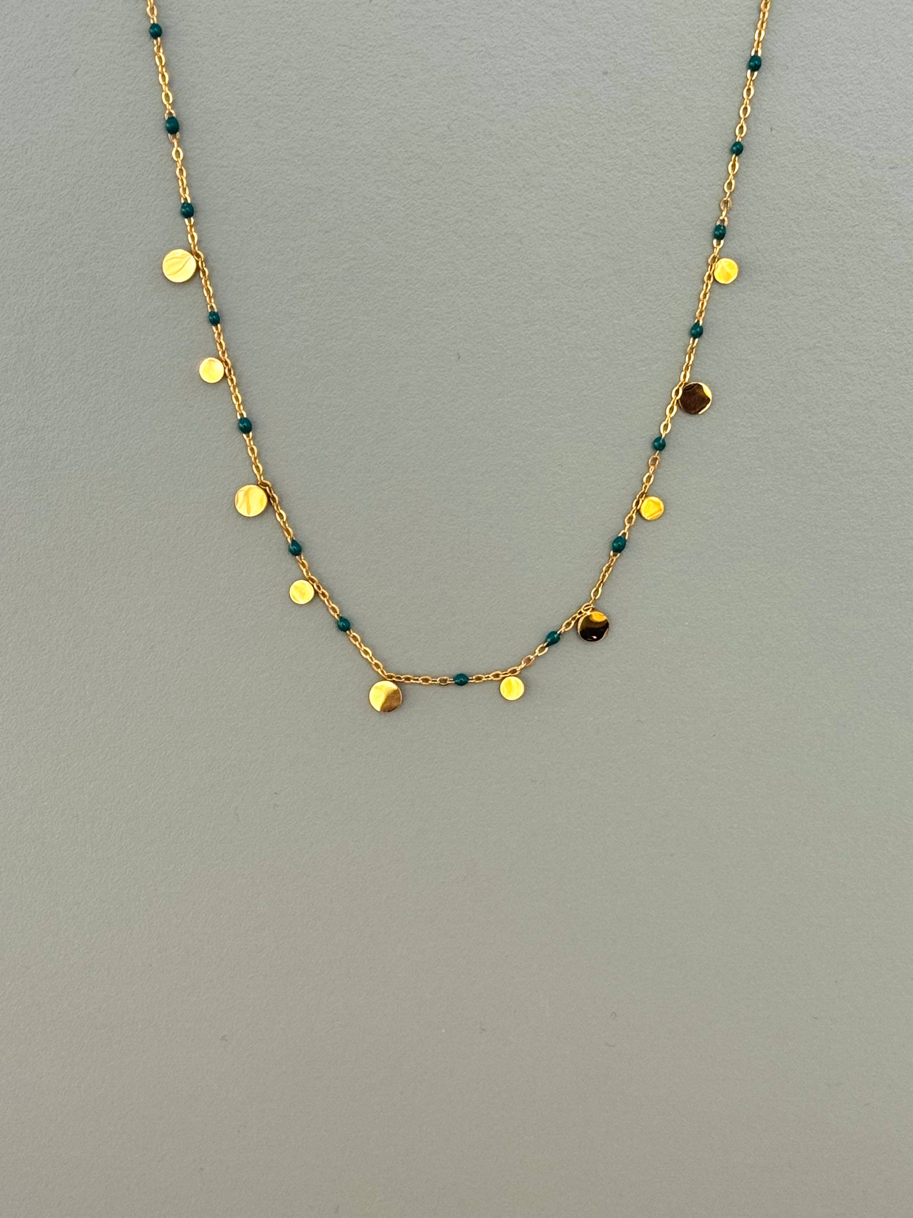 Dots Enamel Necklace - Out of the Blue