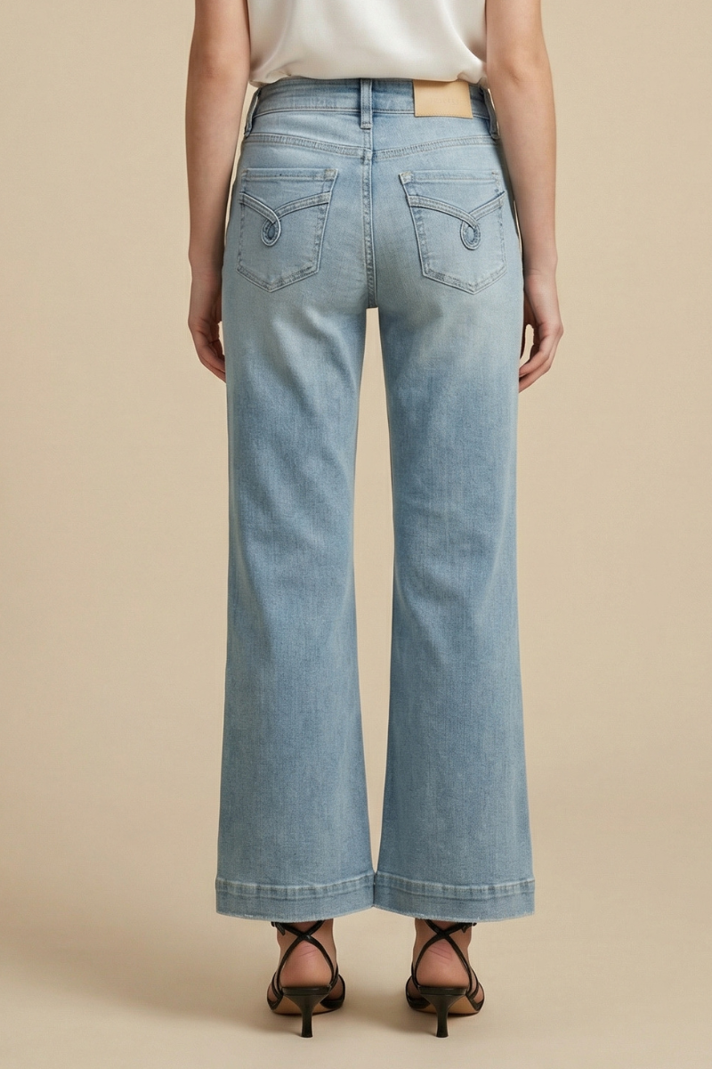 Tummy Control High Rise Relaxed Holly Flare Jeans - Out of the Blue