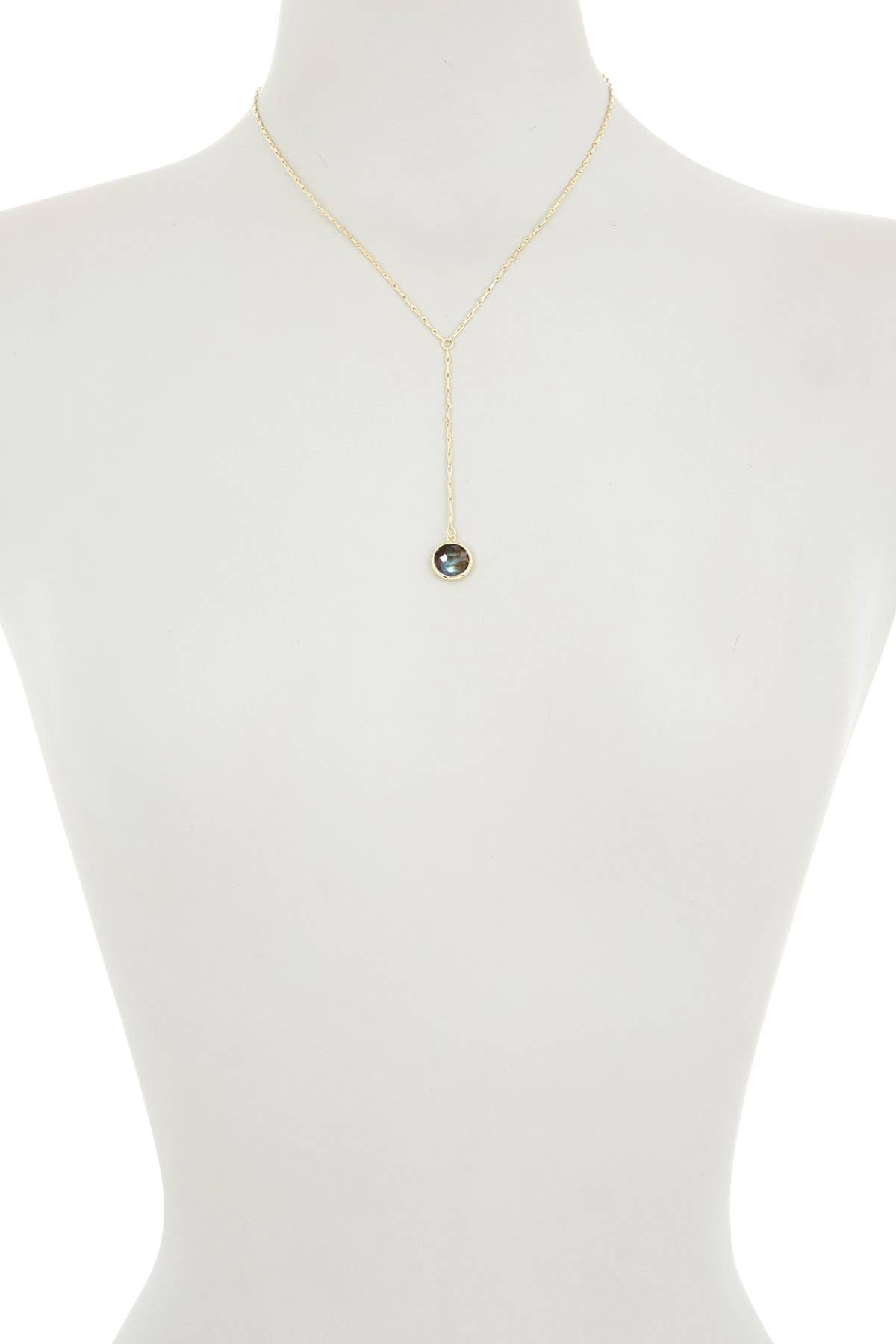 Labradorite Y Necklace - GF - Out of the Blue