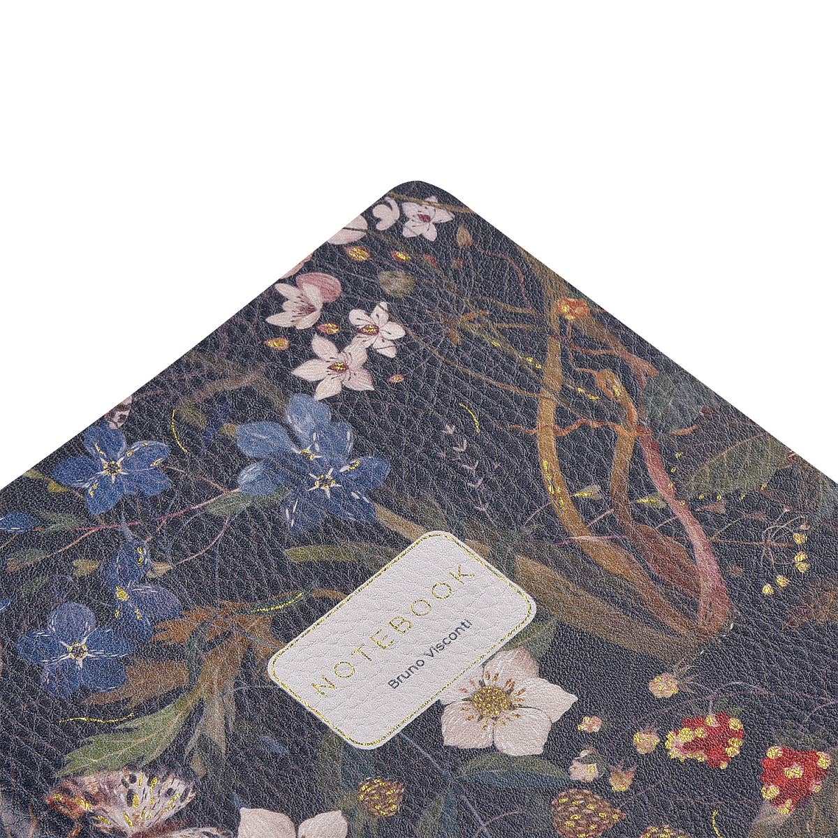 Vegan Leather A5 Notebook - Forest Flowers  - Out of the Blue