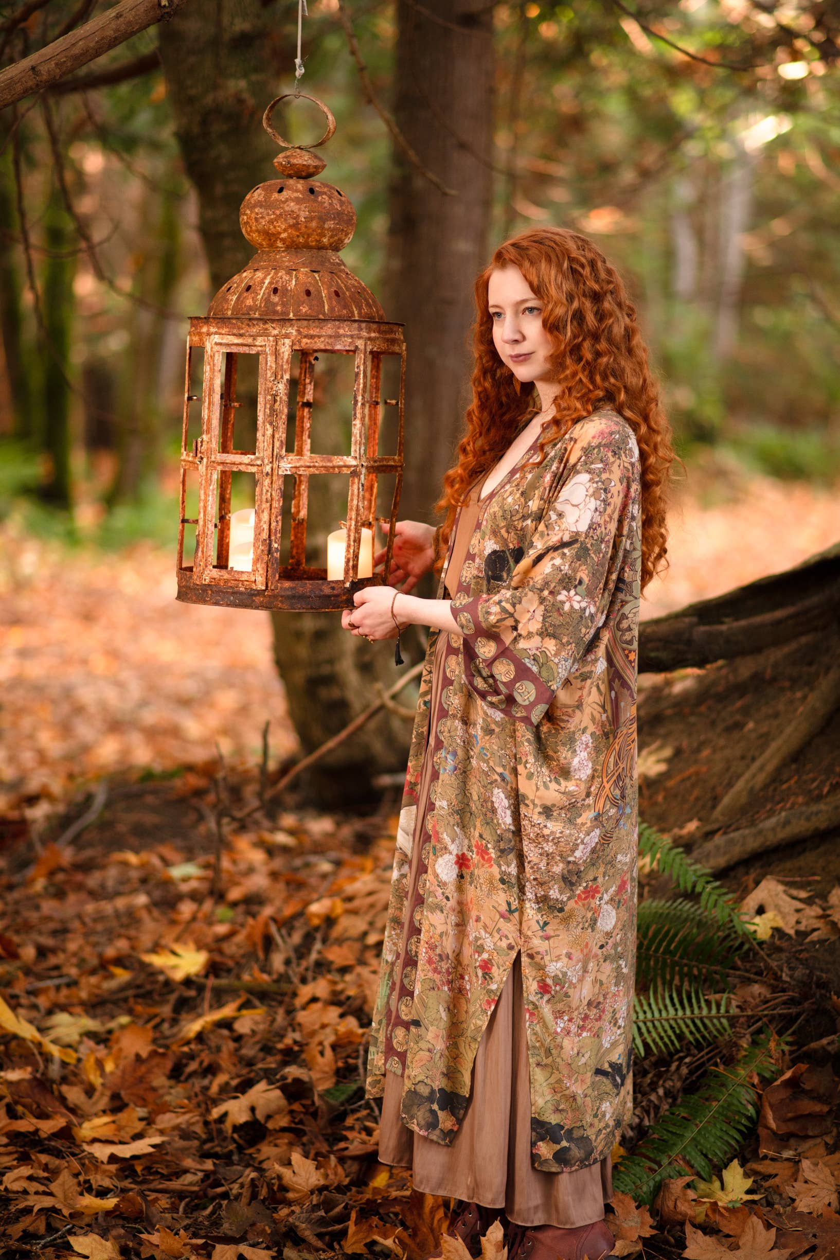 Dreamweaver Bamboo Duster Robe with Zodiac Signs - Out of the Blue