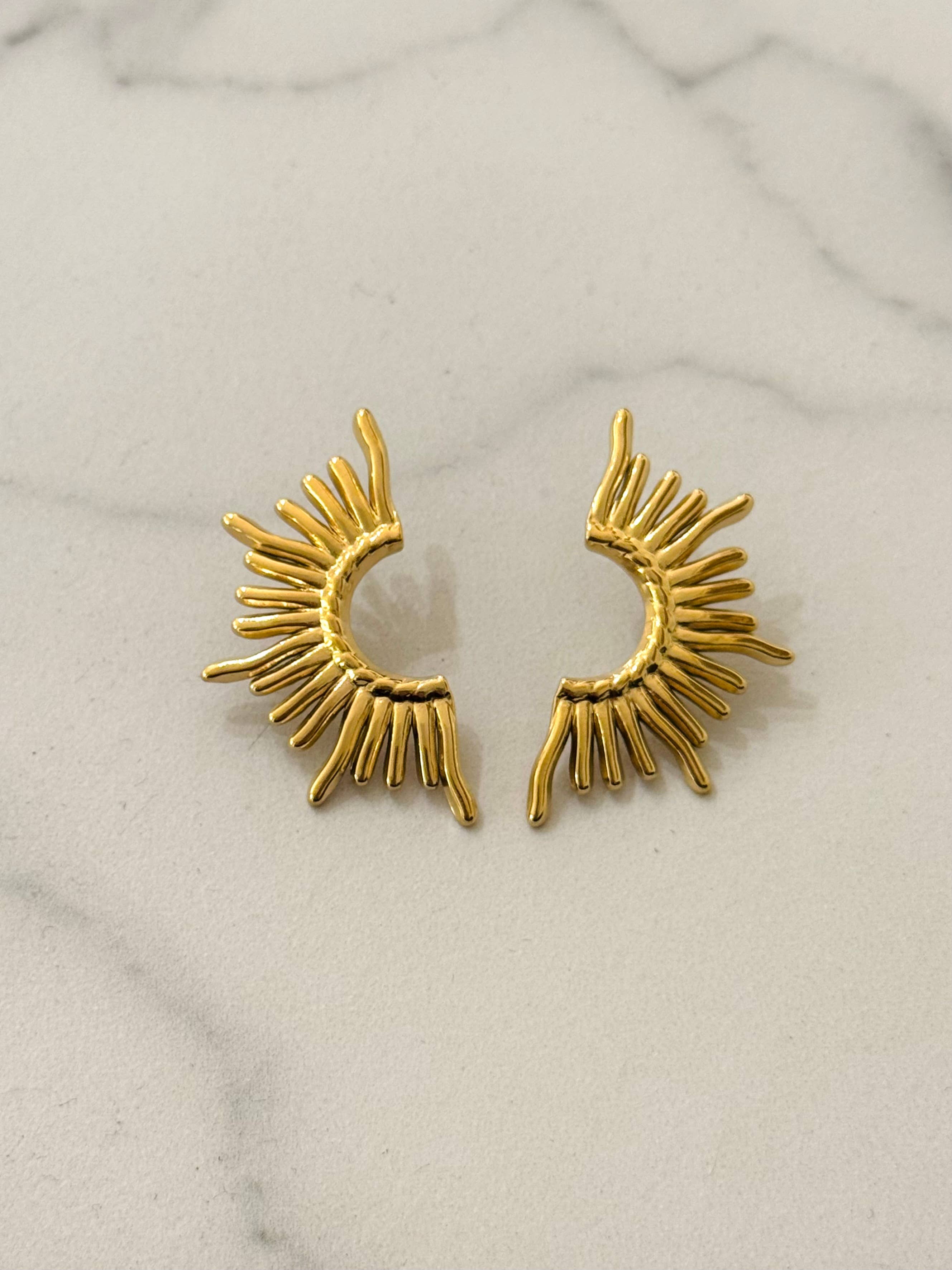 Half Sun Stud Earrings - Out of the Blue