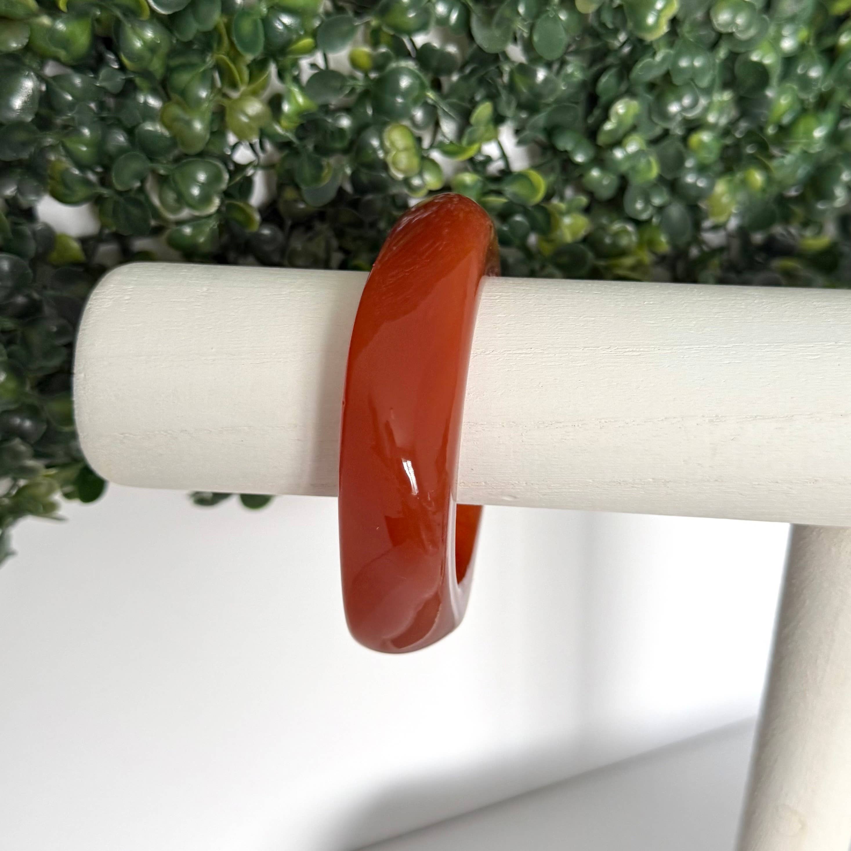 Swirl Chunky Acrylic Bangle Jewellery Red Wine - Out of the Blue