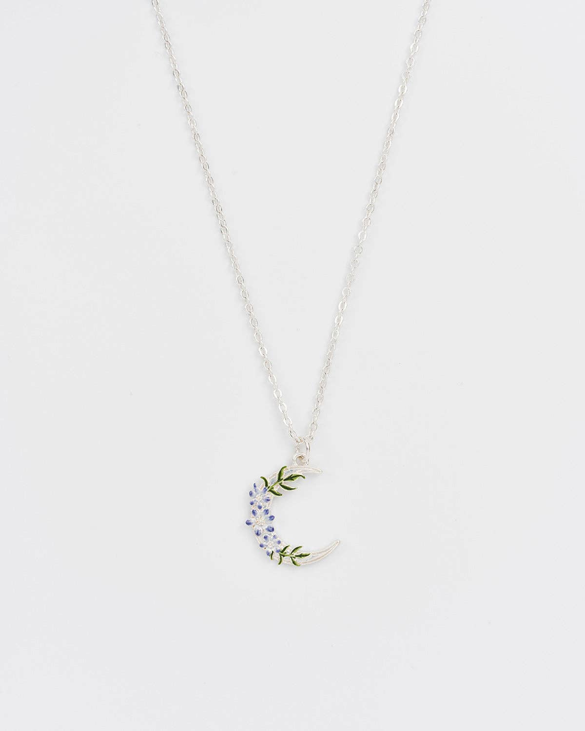 Nightshade Moon Silver Chain Necklace