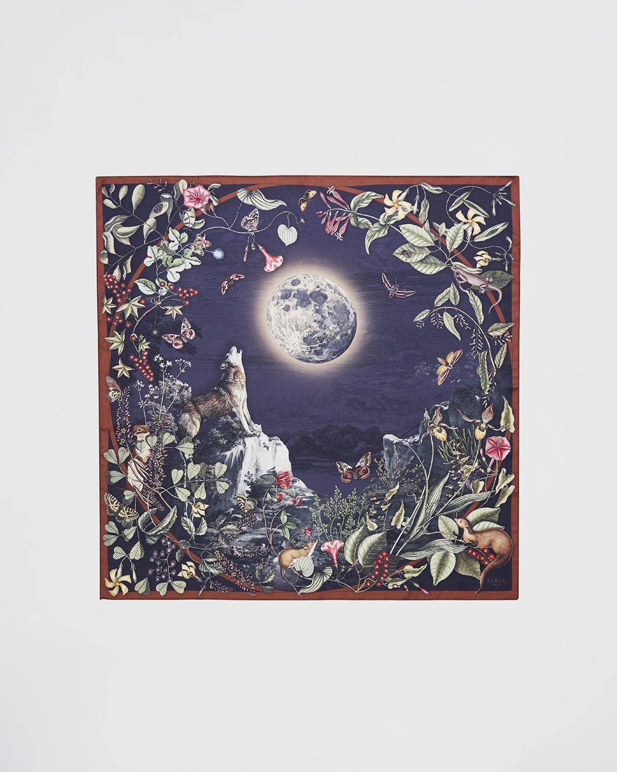 Wolf Garden Narrative Square Scarf - Out of the Blue