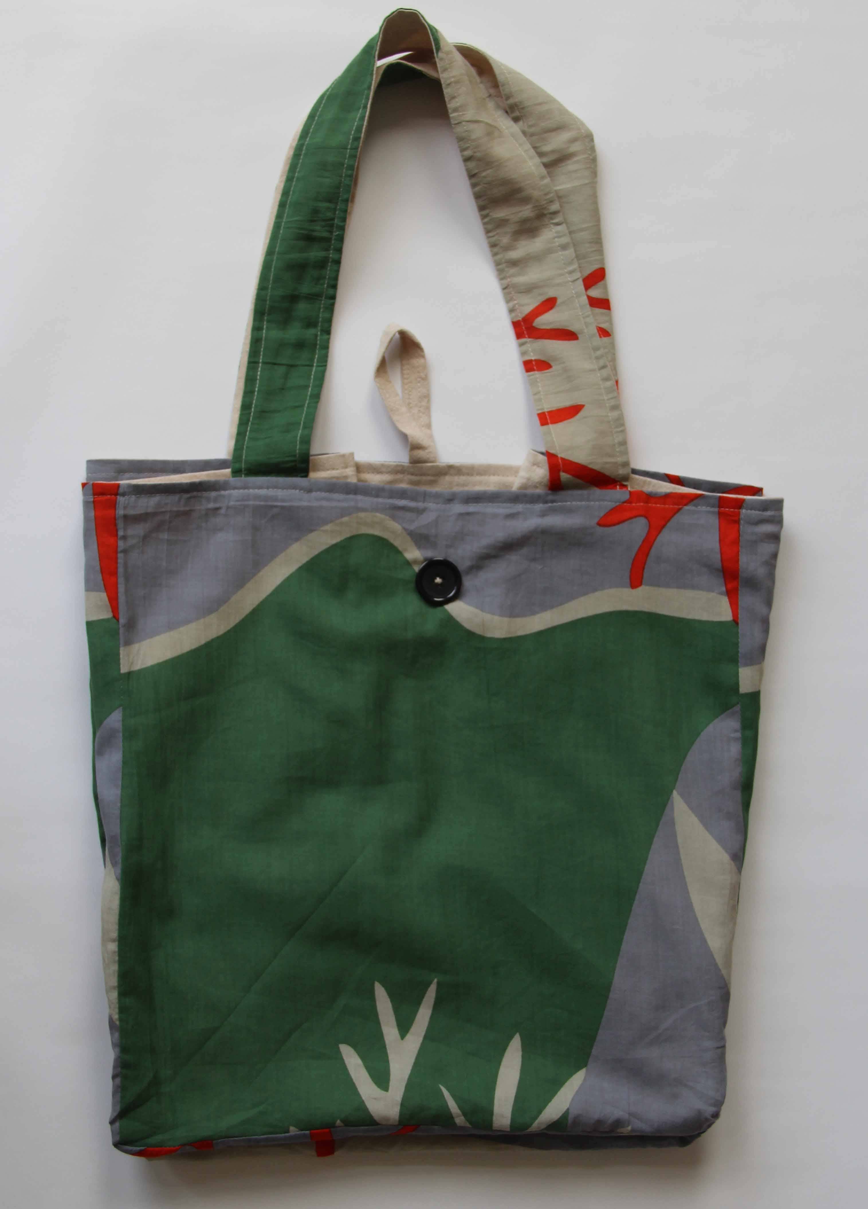 Luna Khaki Upcycling Bag Cotton Tote - Out of the Blue