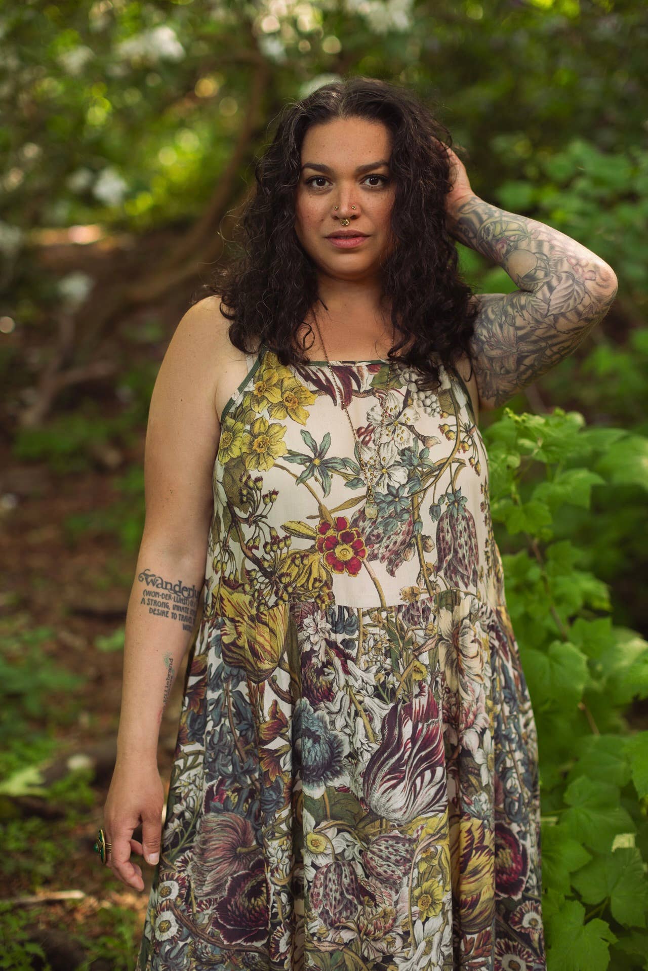 Love Grows Wild Bohéme Slip Dress With Bees - Out of the Blue