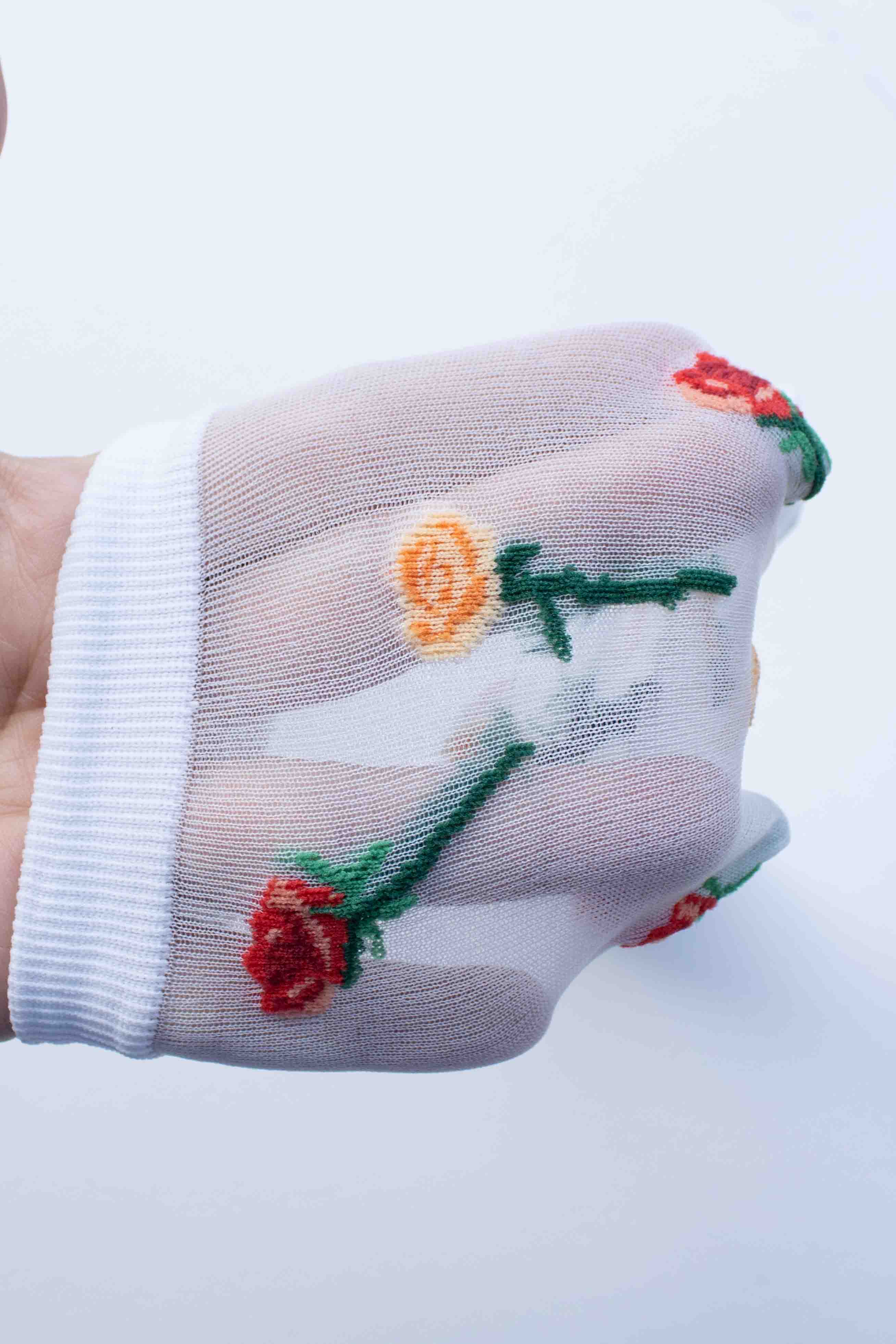 Sheer Floral Mesh Socks - Out of the Blue