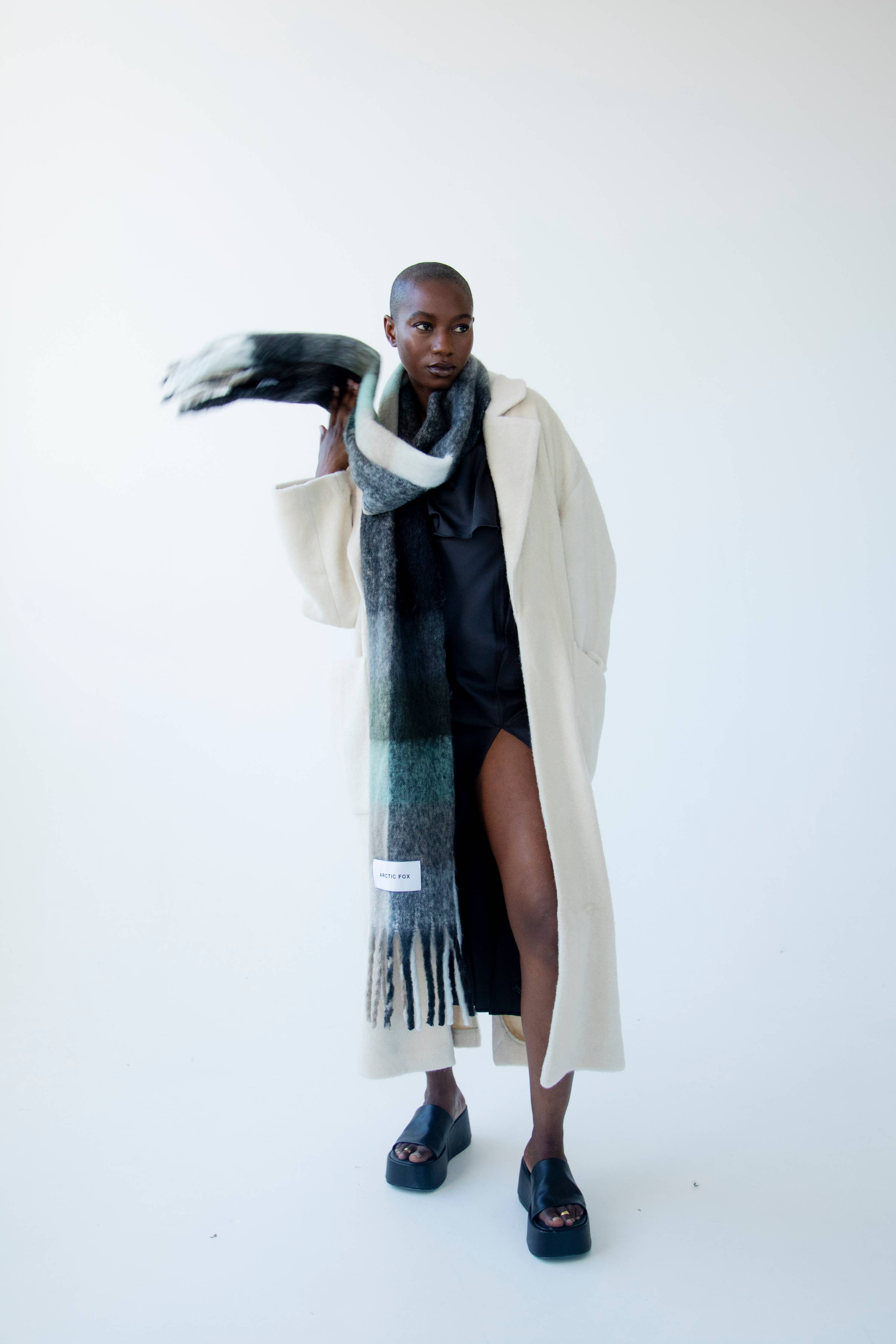 The Reykjavik Scarf - Black Check - AW23 - Out of the Blue