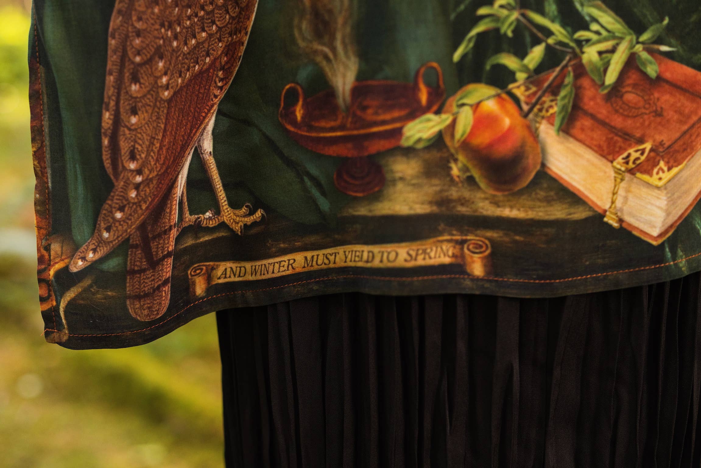 Solstice Matineé (mid-length) duster w/ Persephone & Moon