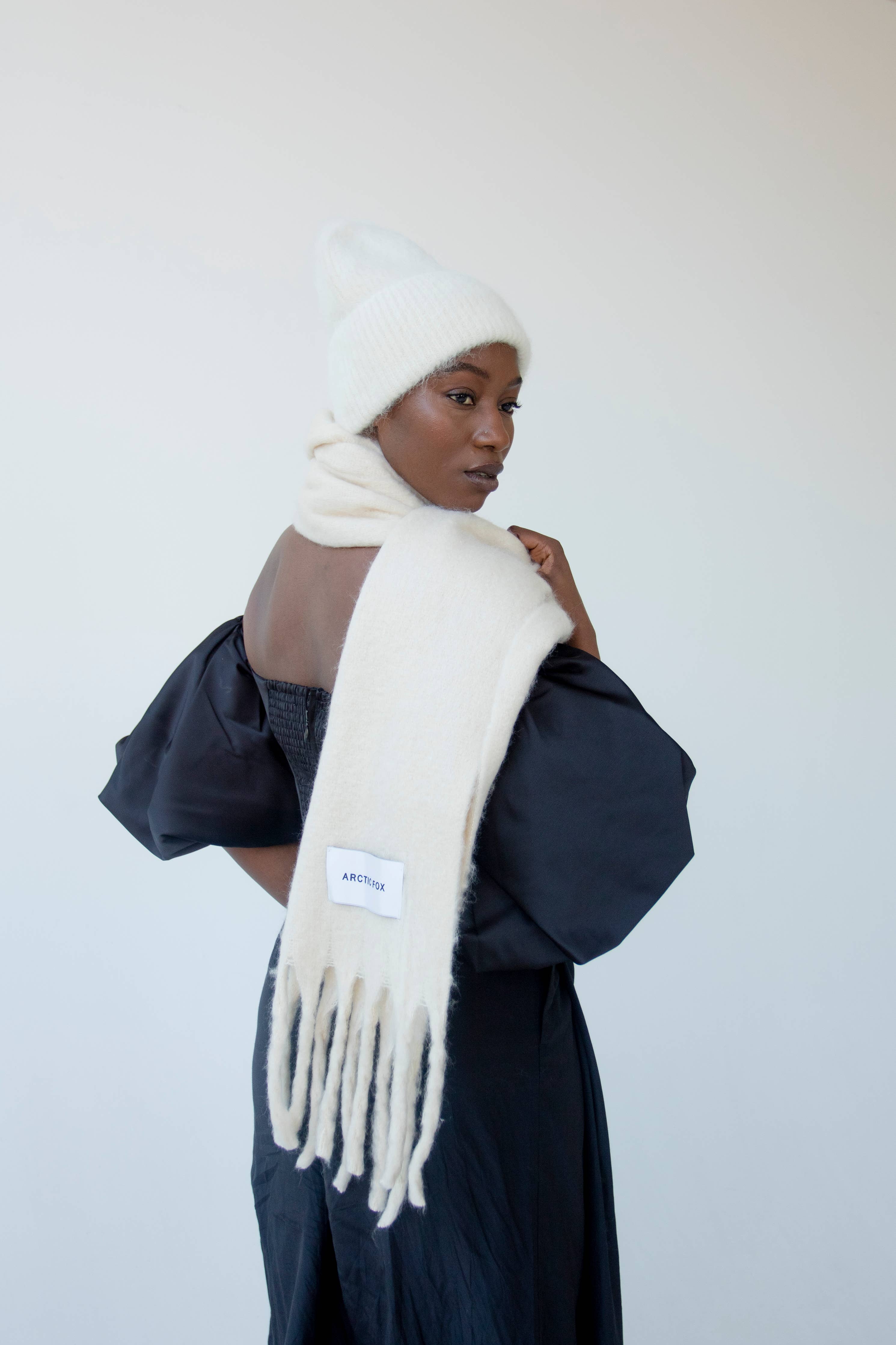 The Reykjavik Scarf - 100% Recycled - Pebble Beige - FW25 - Out of the Blue