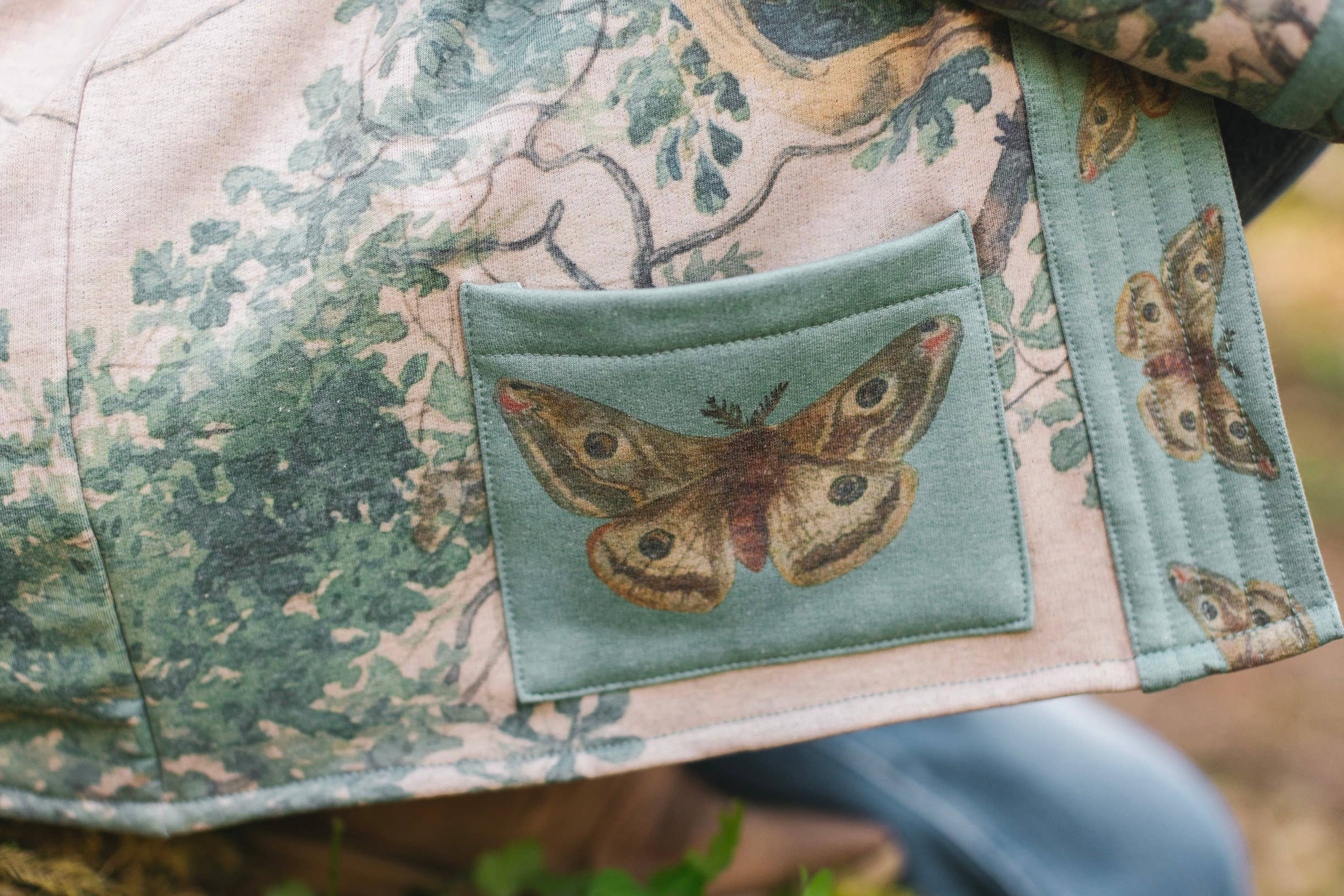 Earth & Sky Fleece Lined Cozy Cottage Cardigan Kimono Jacket - Out of the Blue