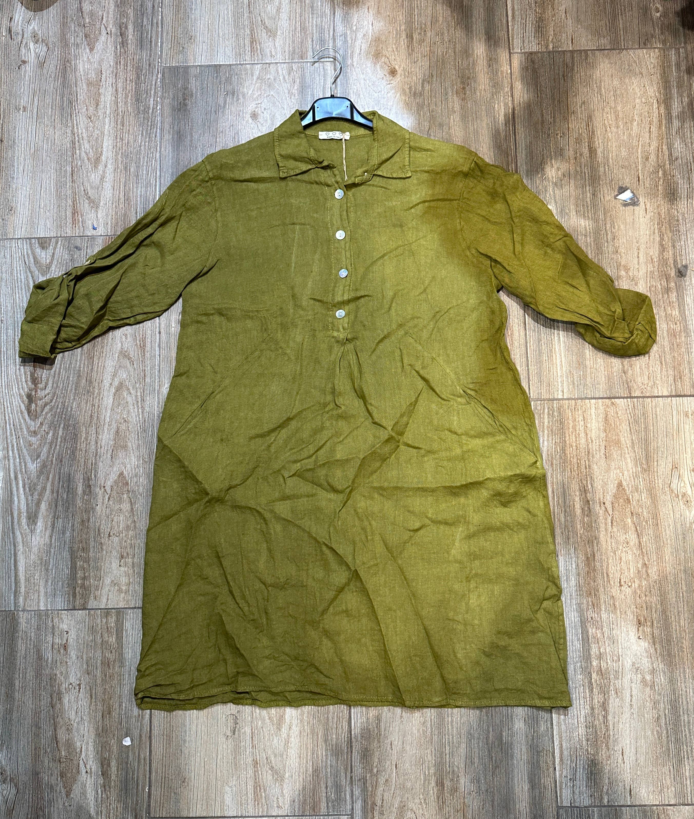 Mary Linen Shirt Dress