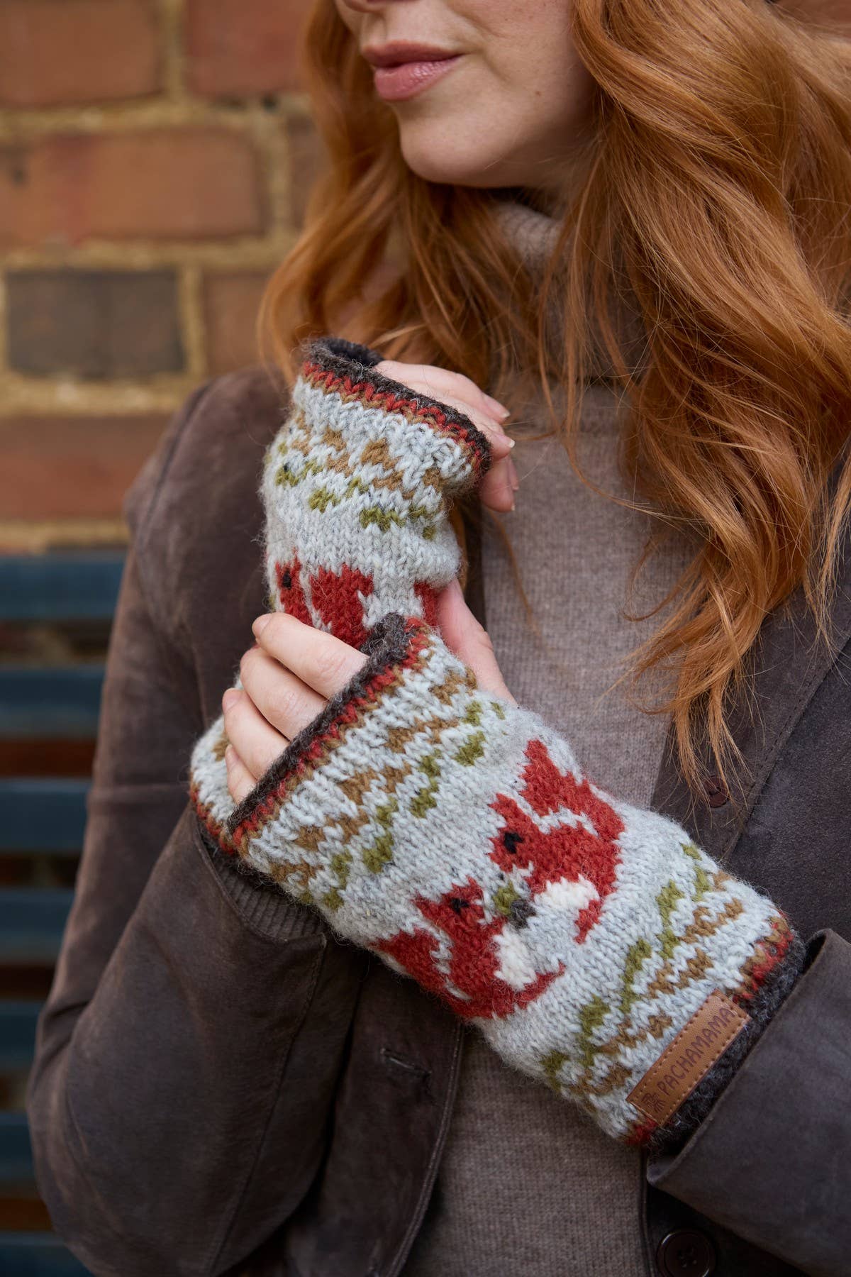Squirrel Knit Handwarmers