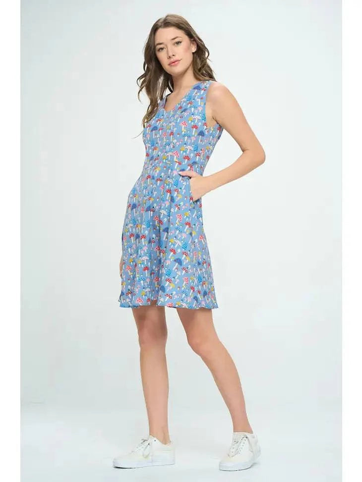 MUSHROOM PRINT DRESS - Out of the Blue