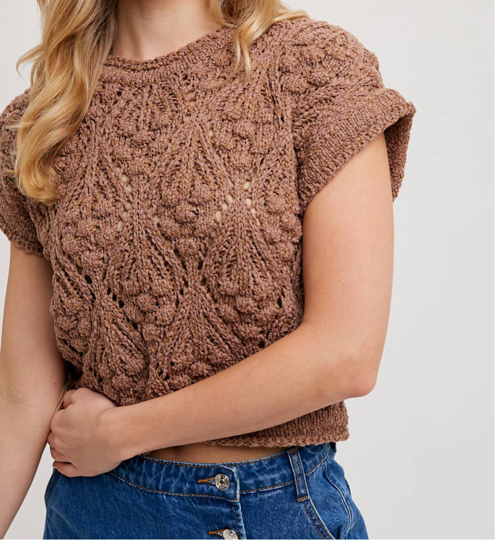 Floral Knit Sweater - Out of the Blue