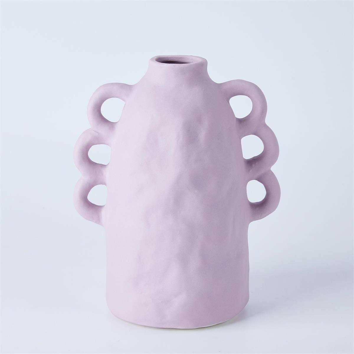 Truu Design Ceramic Vase with Loops, Matte Lavender - Out of the Blue