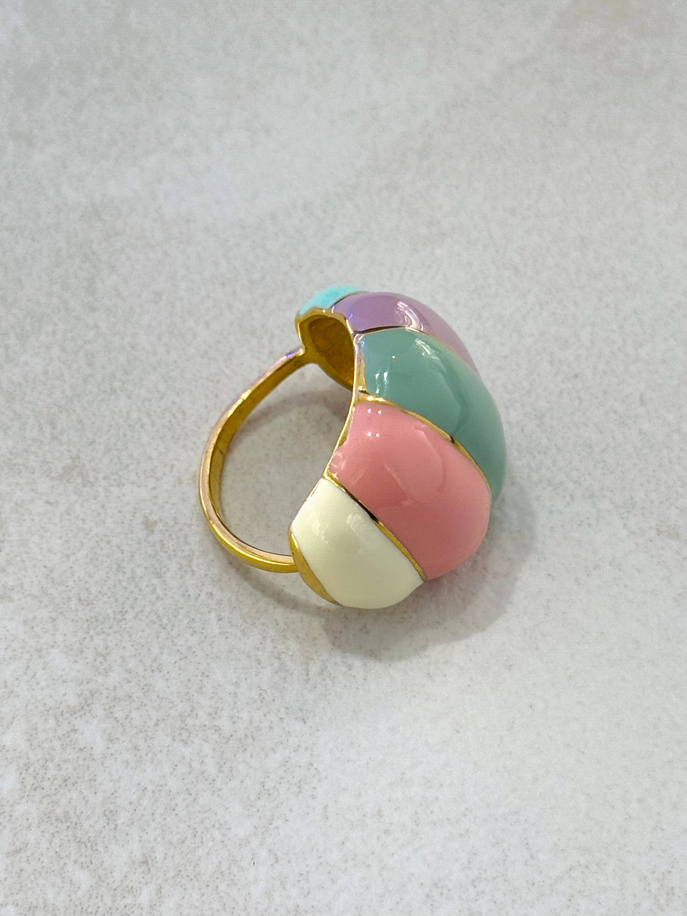 Pumpkin Adjustable Stainless Steel Enamel Ring - Out of the Blue